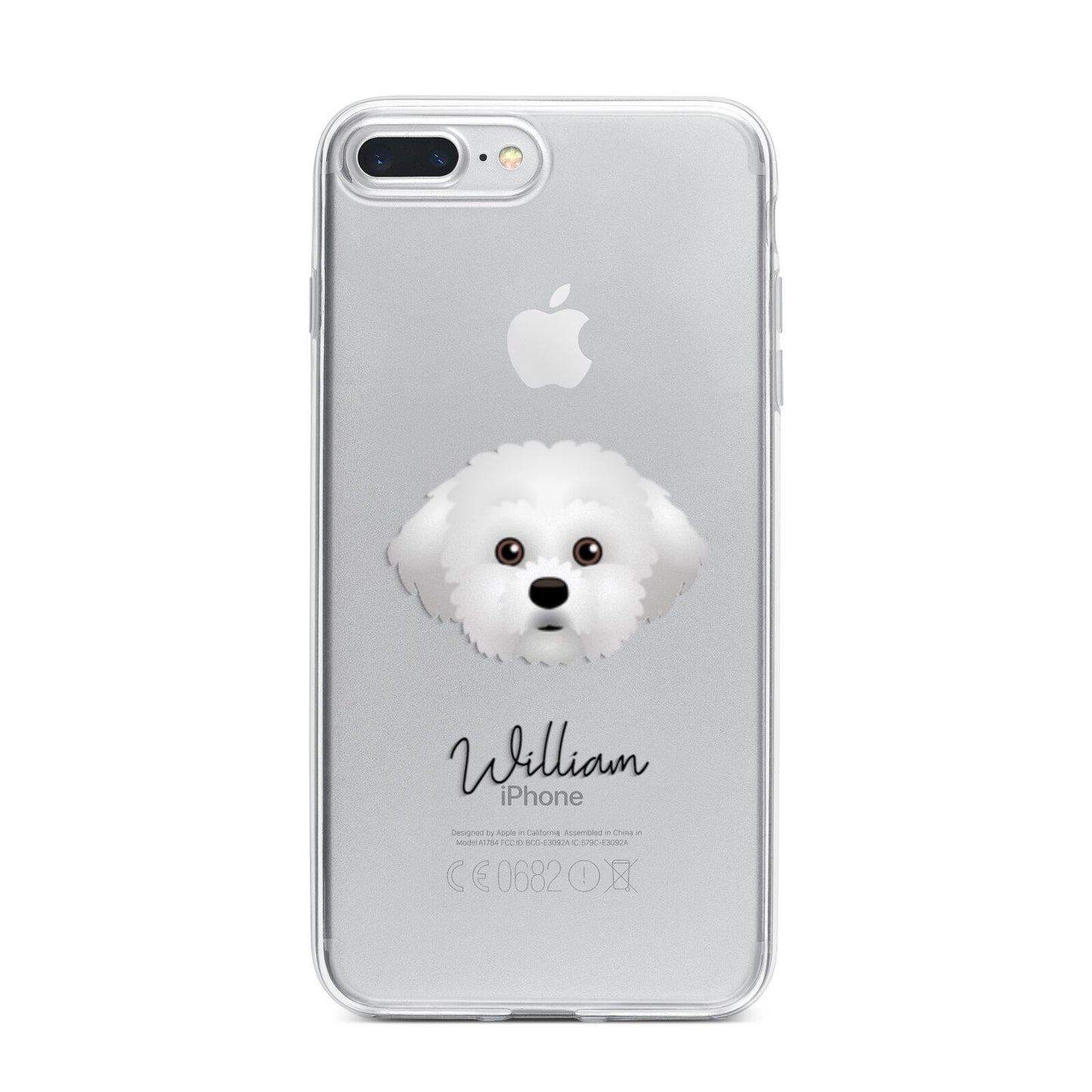 Maltichon Personalised iPhone 7 Plus Bumper Case on Silver iPhone