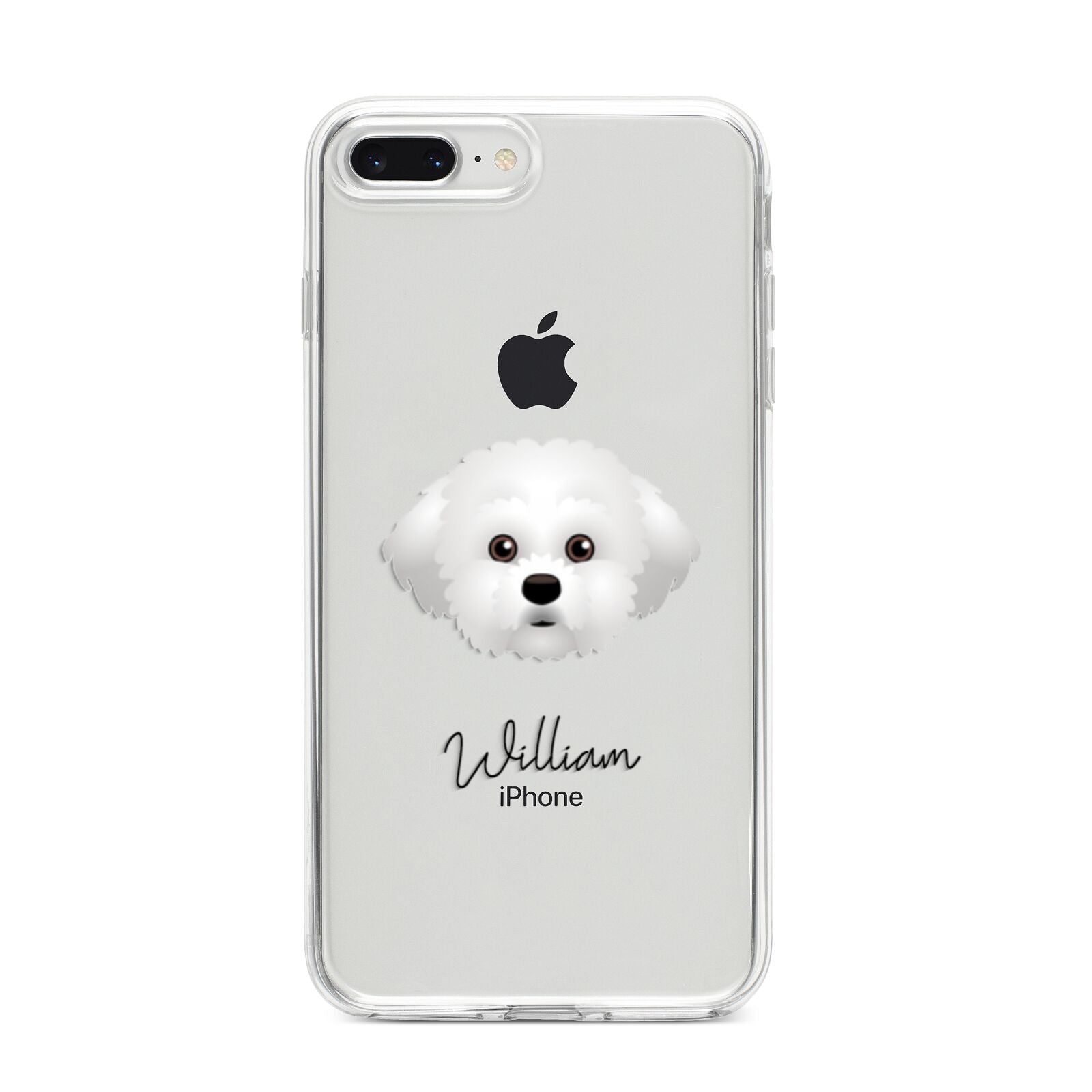Maltichon Personalised iPhone 8 Plus Bumper Case on Silver iPhone