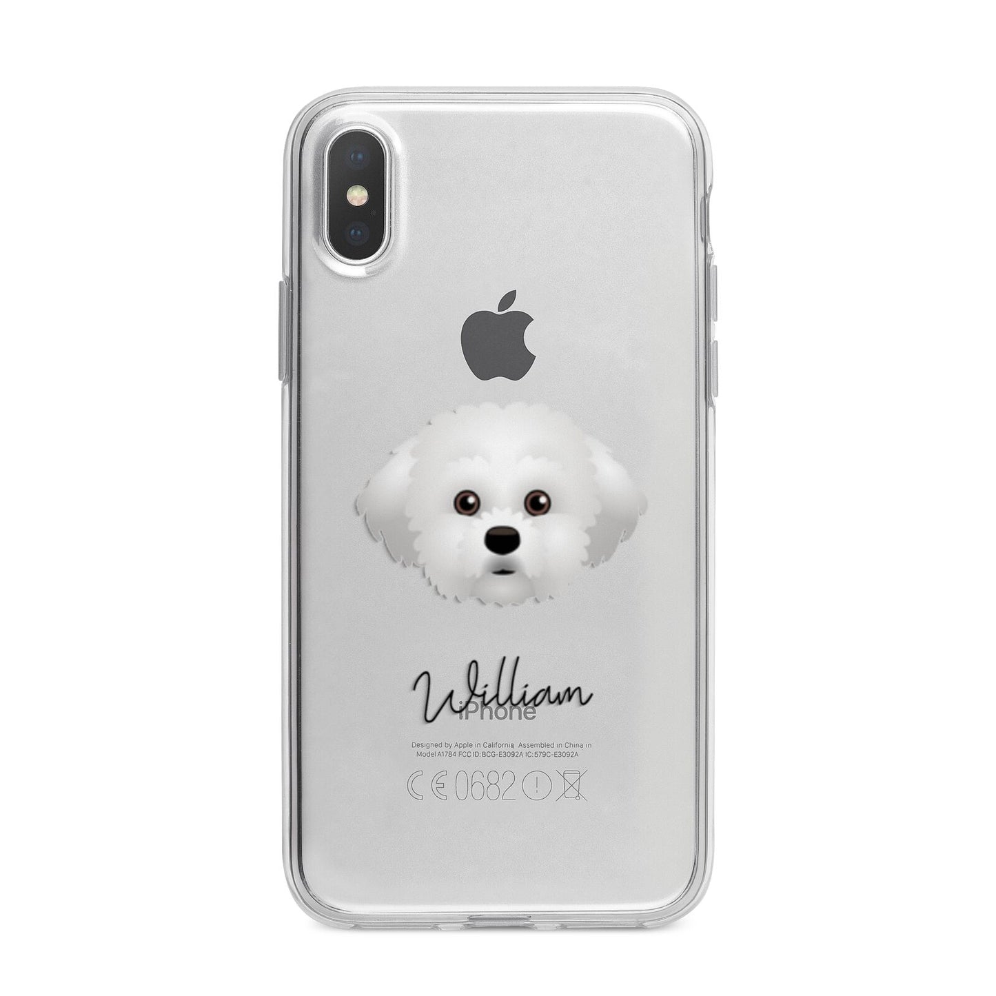 Maltichon Personalised iPhone X Bumper Case on Silver iPhone Alternative Image 1