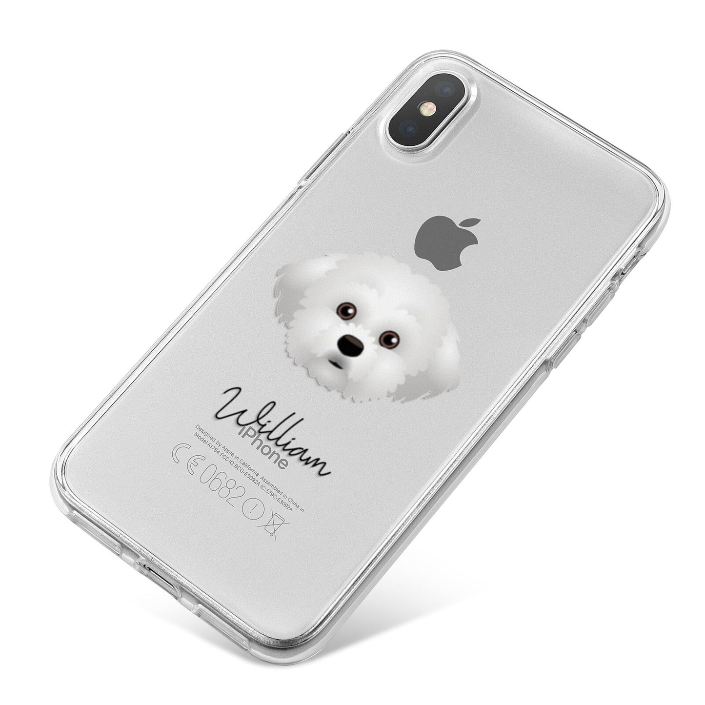 Maltichon Personalised iPhone X Bumper Case on Silver iPhone