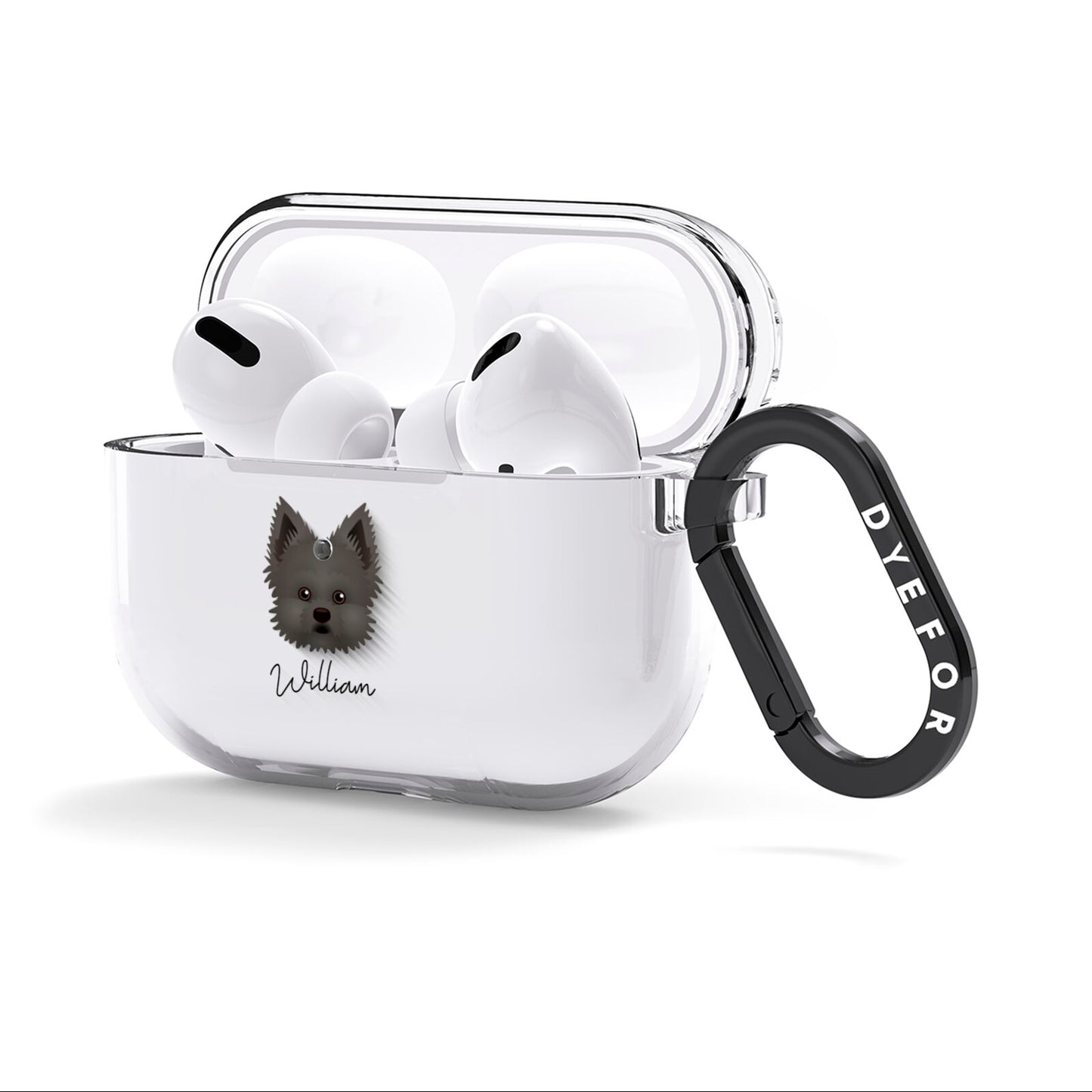 Maltipom Personalised AirPods Clear Case 3rd Gen Side Image