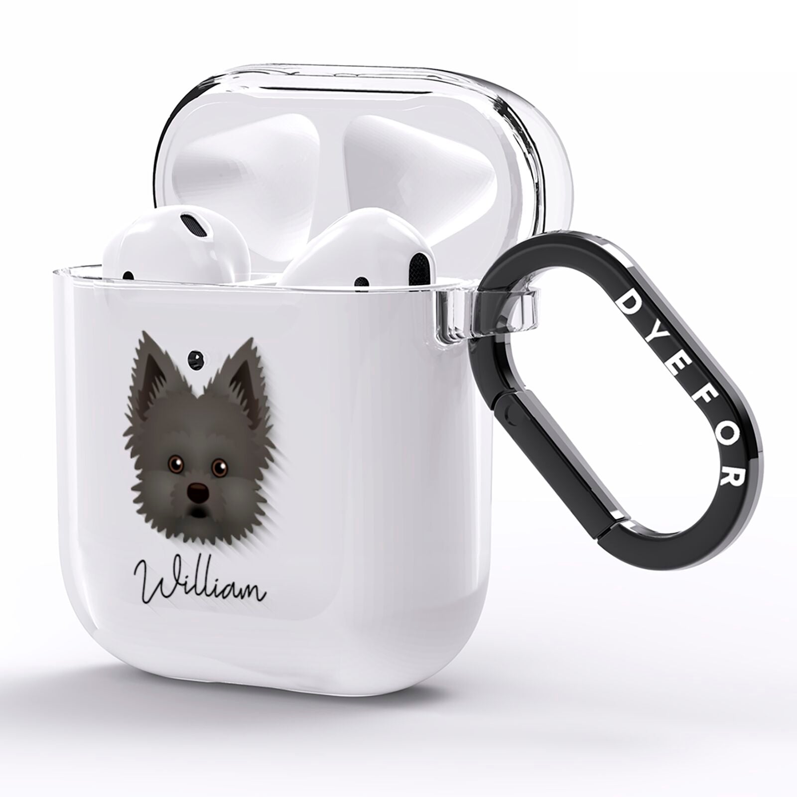 Maltipom Personalised AirPods Clear Case Side Image