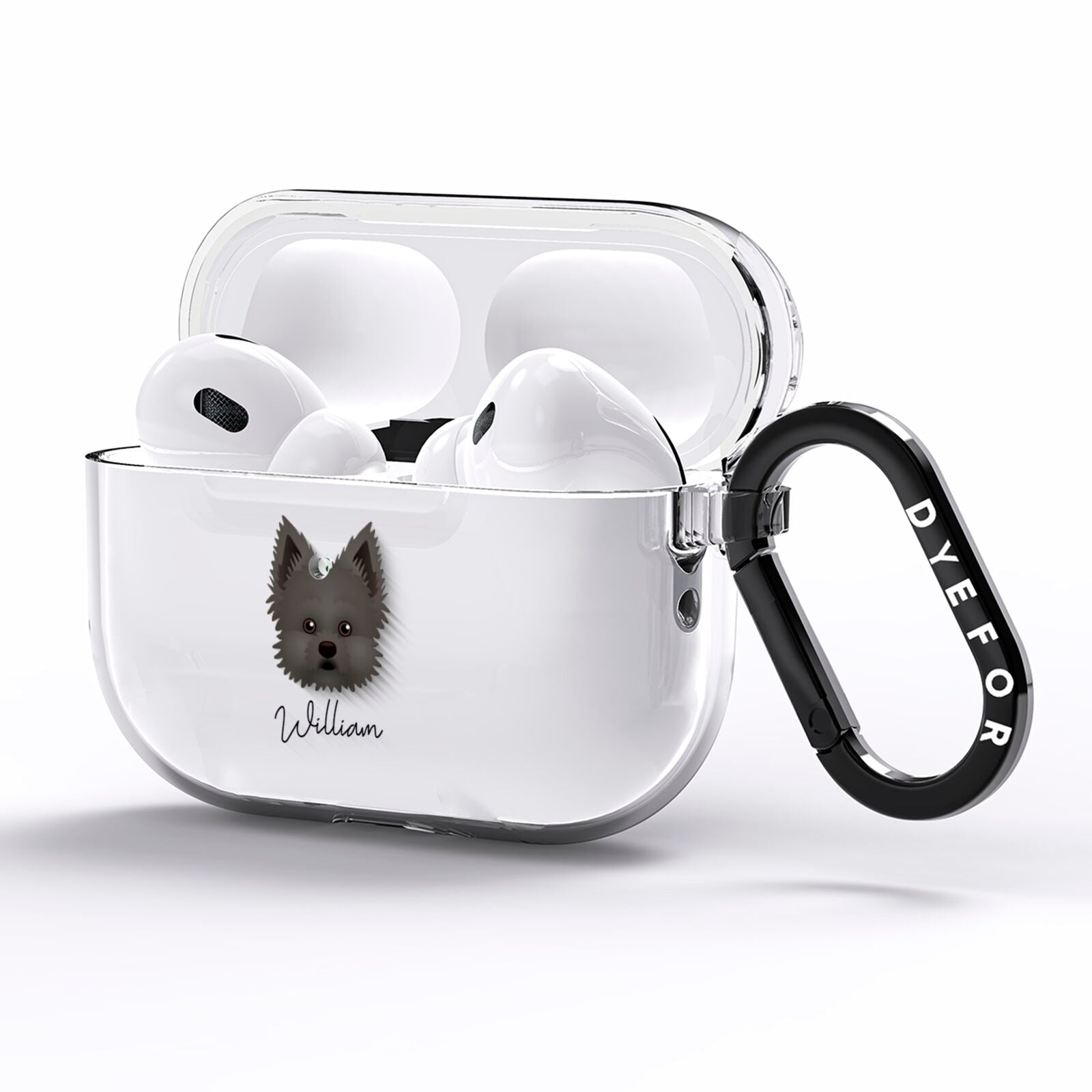 Maltipom Personalised AirPods Pro Clear Case Side Image