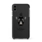 Manchester Terrier Personalised Apple iPhone Xs Max Impact Case Black Edge on Black Phone