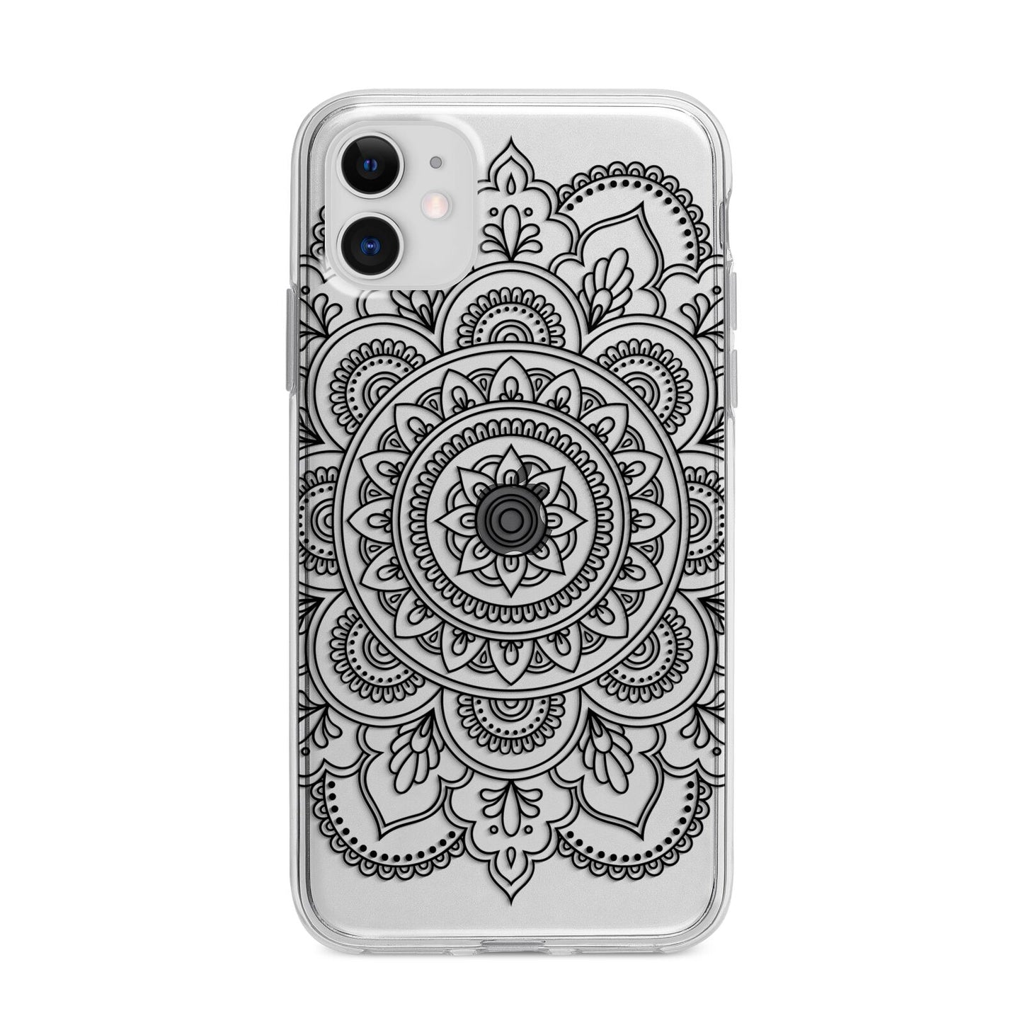 Mandala Apple iPhone 11 in White with Bumper Case