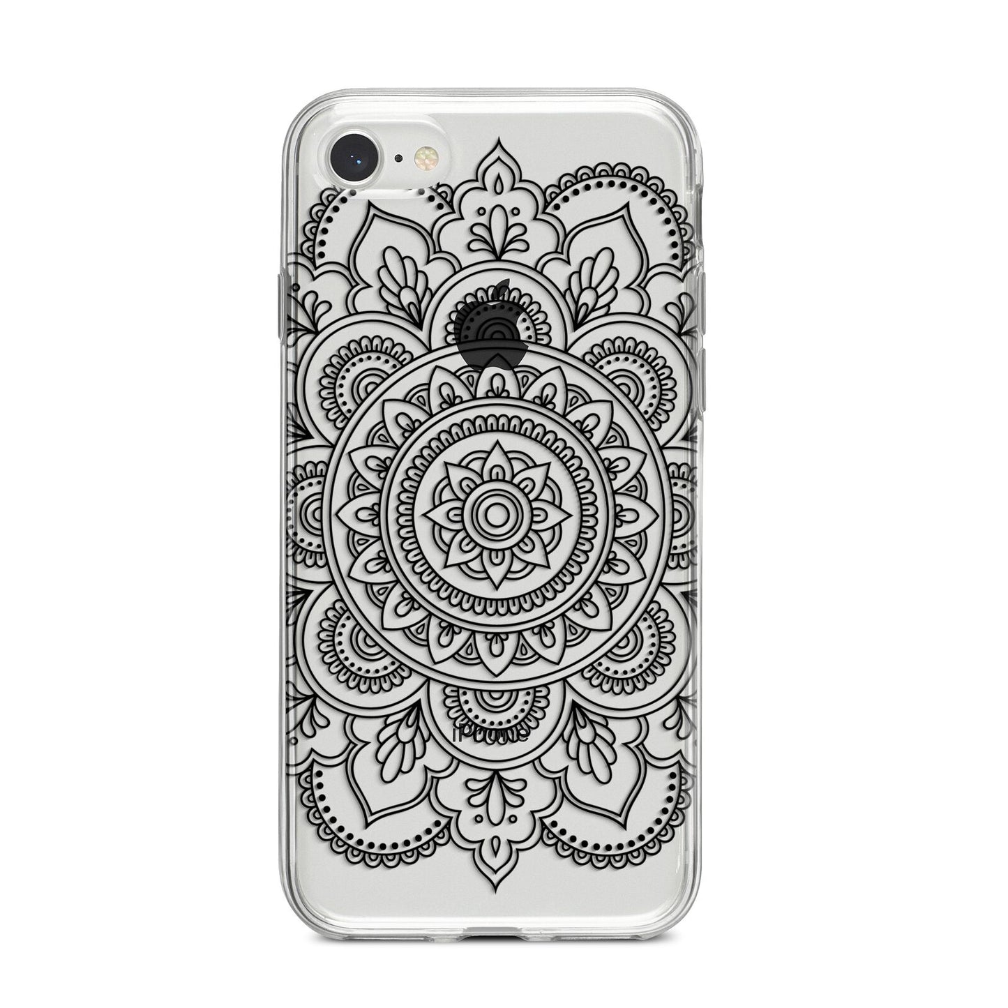 Mandala iPhone 8 Bumper Case on Silver iPhone