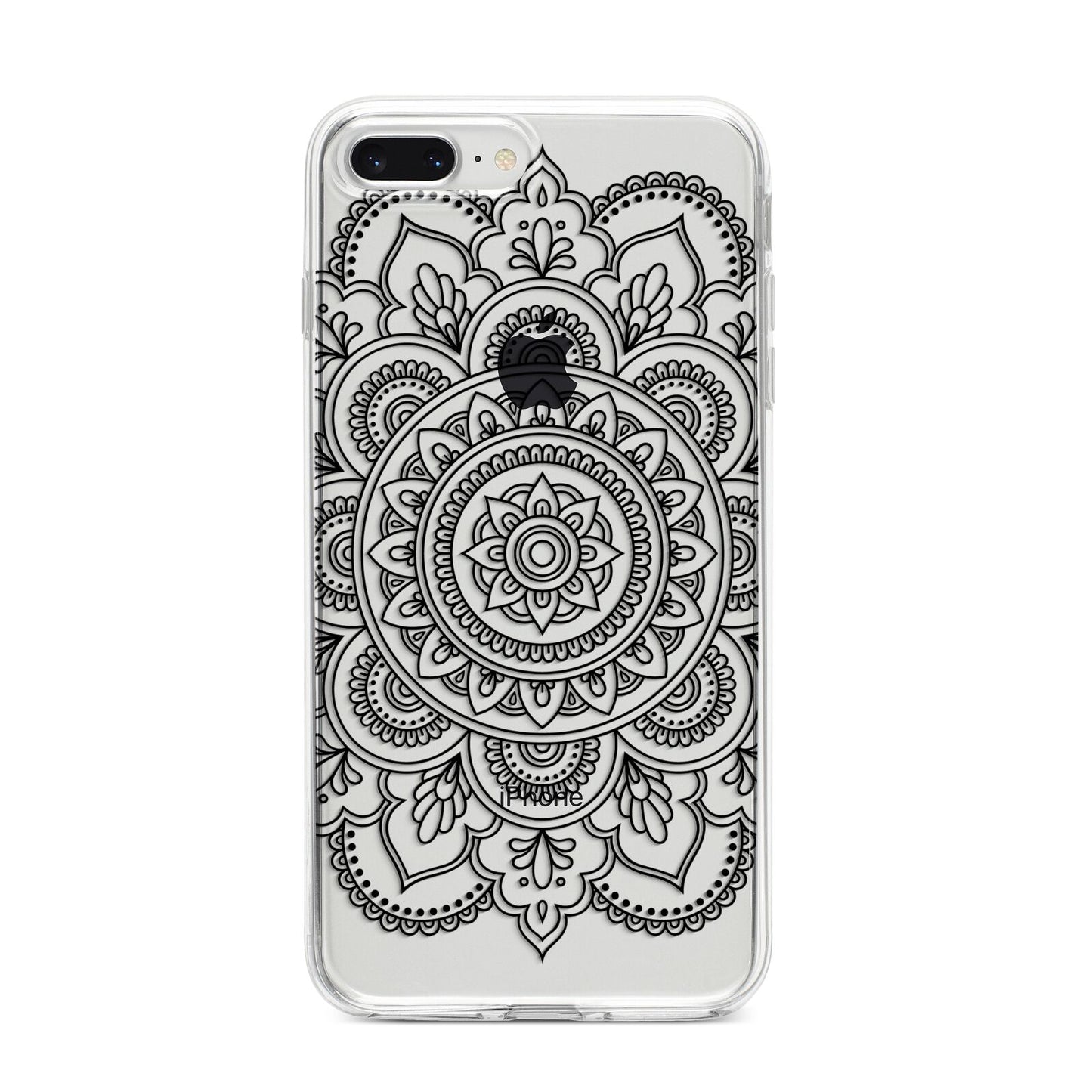 Mandala iPhone 8 Plus Bumper Case on Silver iPhone