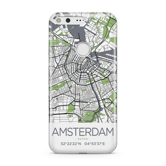Map of Amsterdam Google Pixel Case