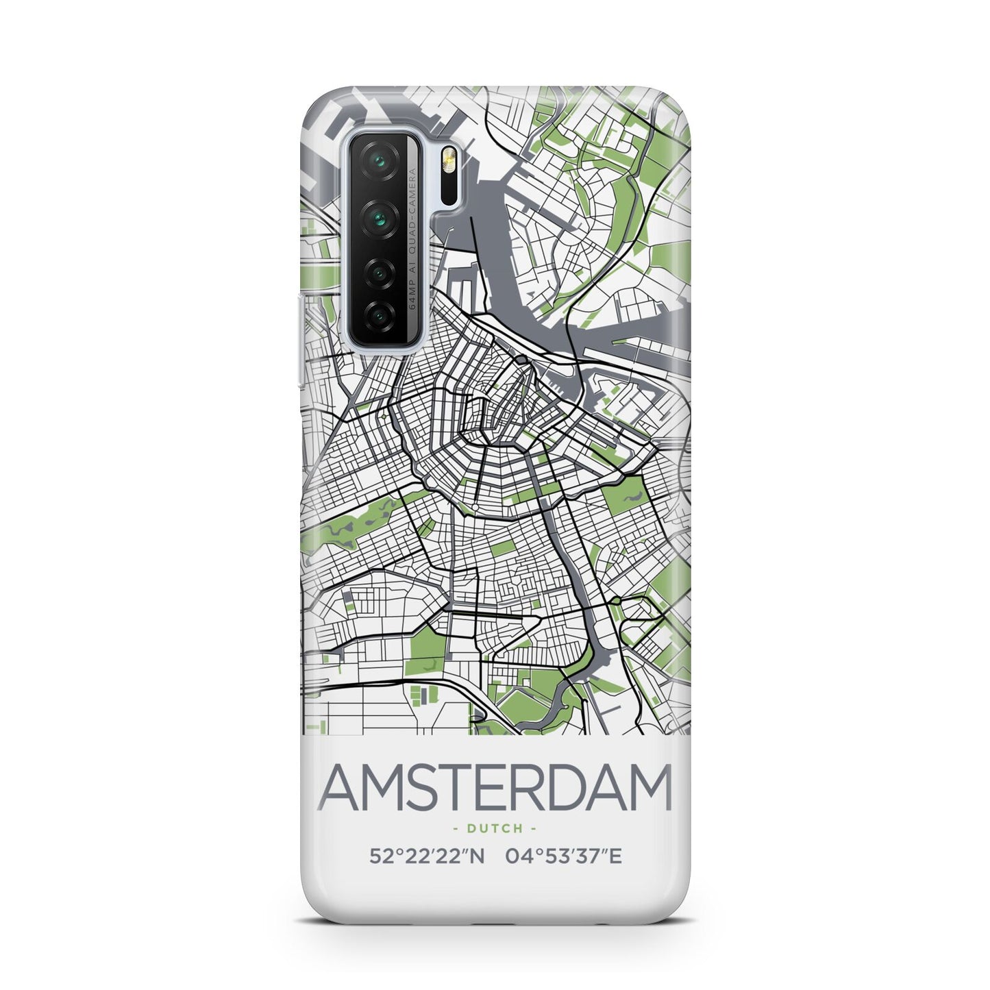 Map of Amsterdam Huawei P40 Lite 5G Phone Case