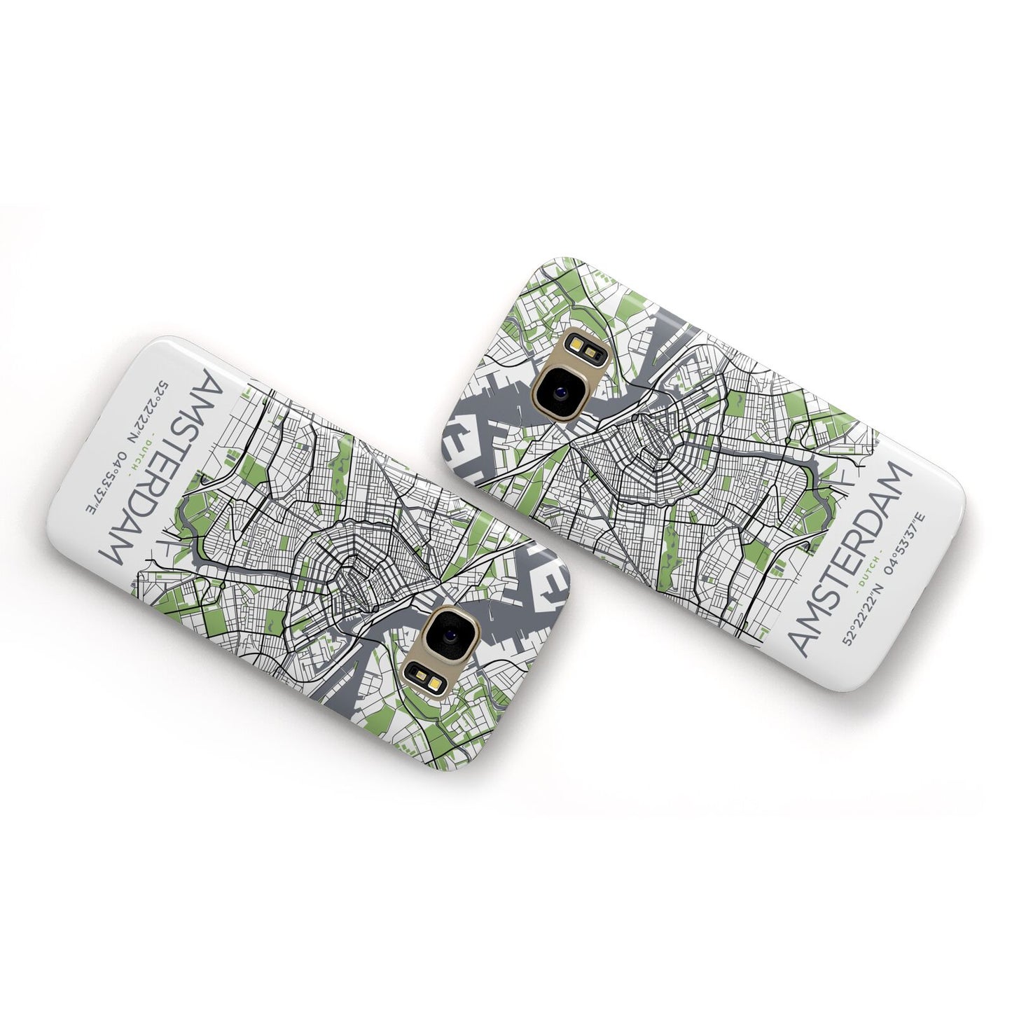 Map of Amsterdam Samsung Galaxy Case Flat Overview