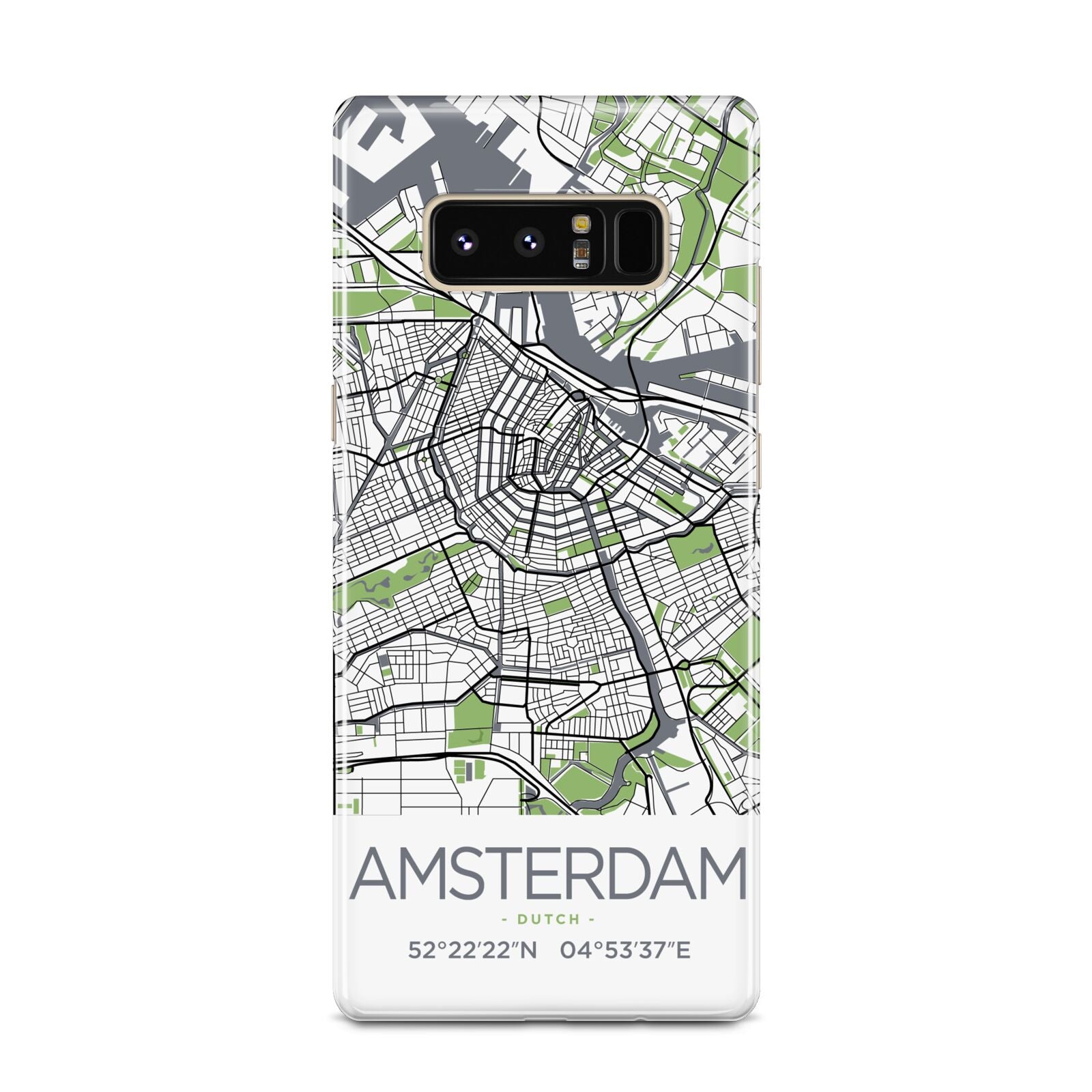 Map of Amsterdam Samsung Galaxy Note 8 Case