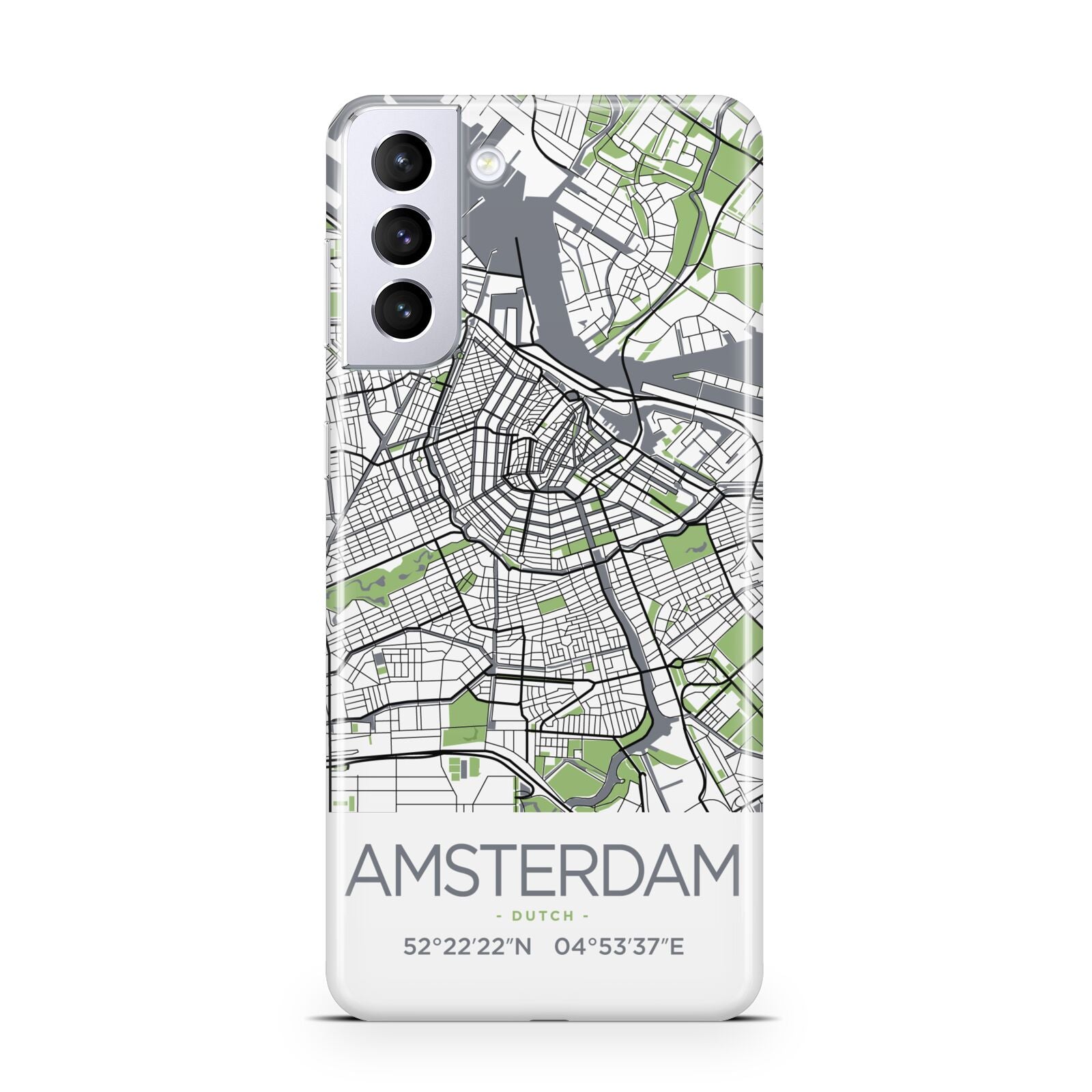 Map of Amsterdam Samsung S21 Plus Phone Case