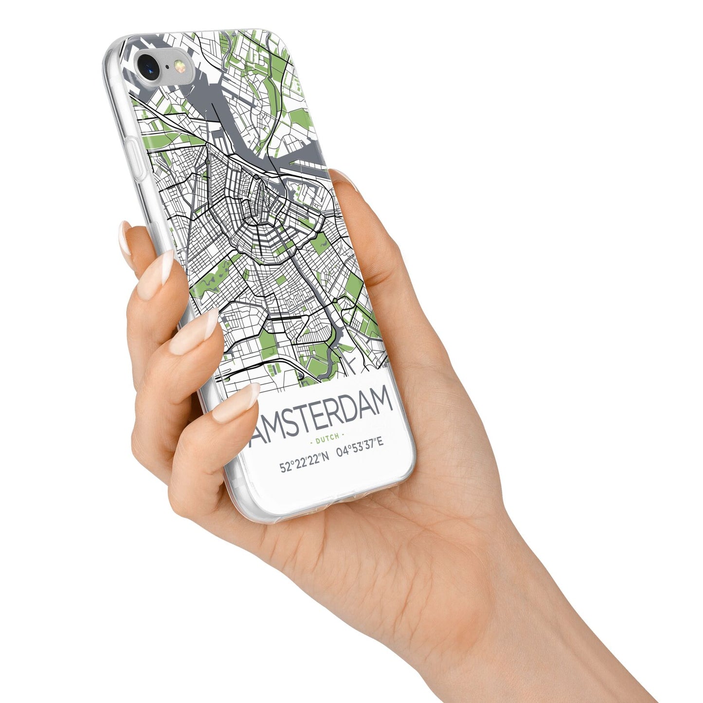 Map of Amsterdam iPhone 7 Bumper Case on Silver iPhone Alternative Image