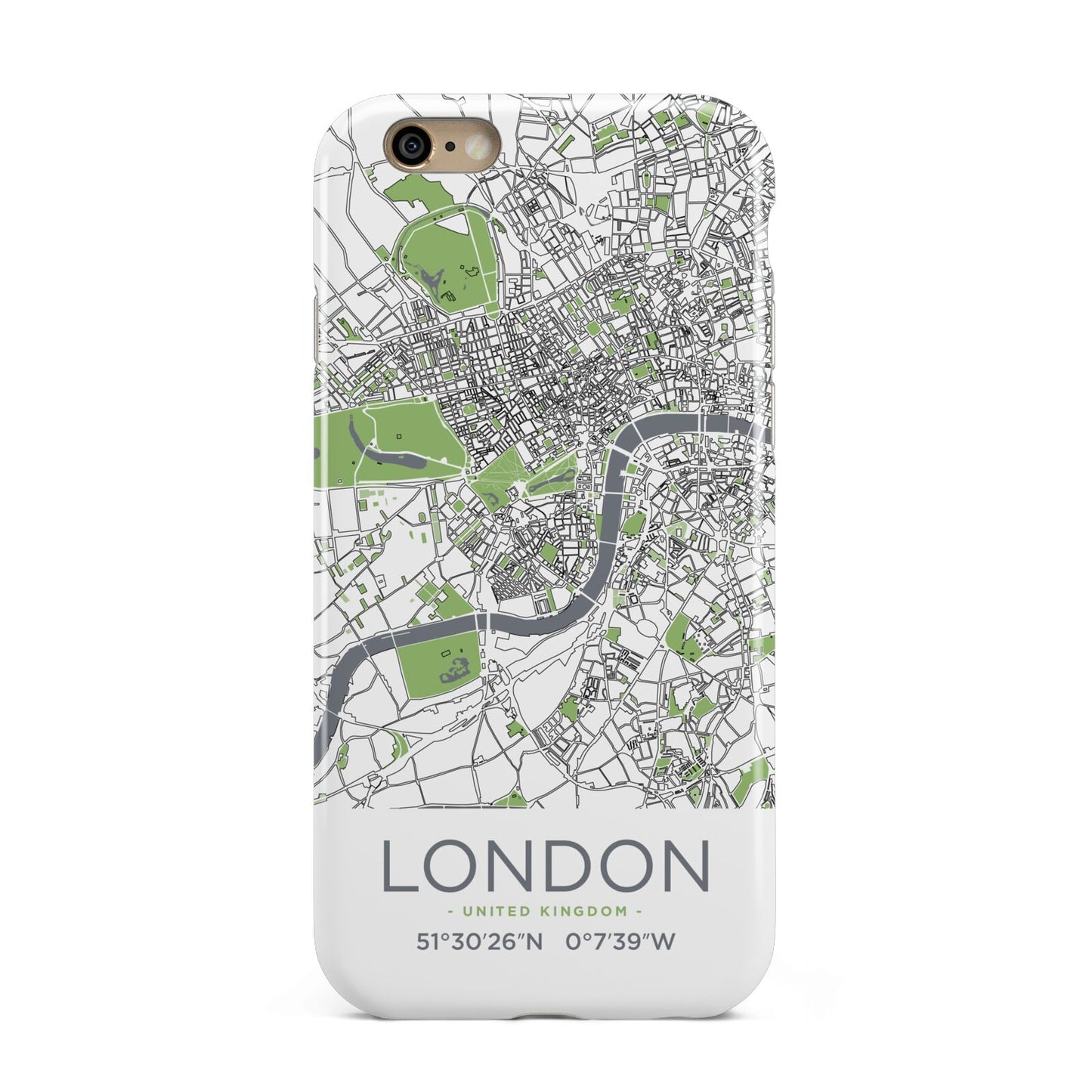 Map of London Apple iPhone 6 3D Tough Case