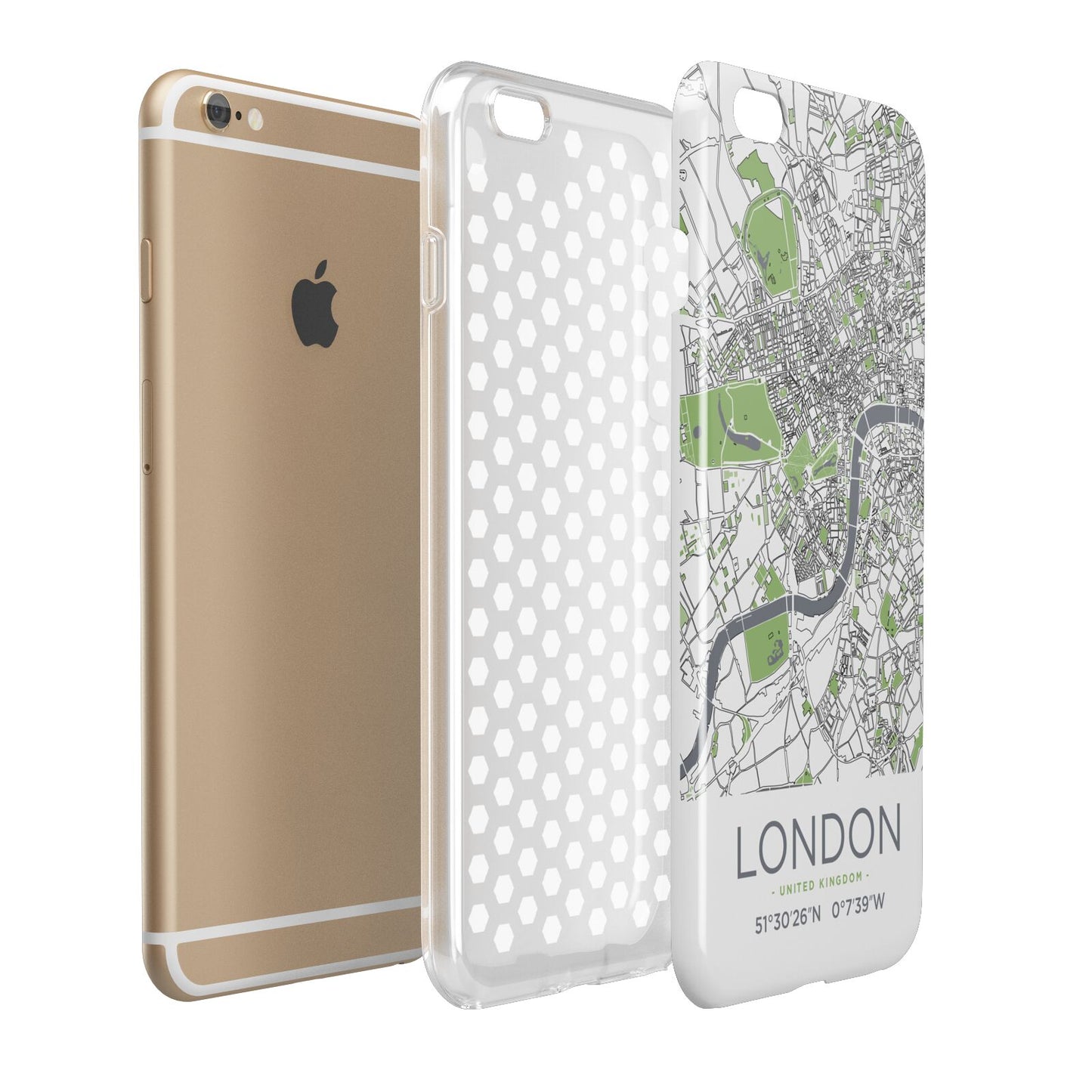 Map of London Apple iPhone 6 Plus 3D Tough Case Expand Detail Image