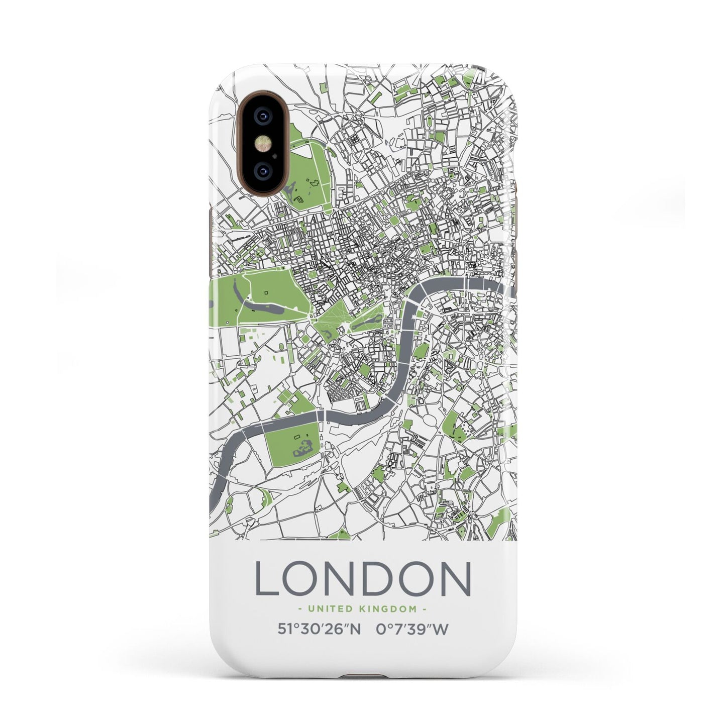 Map of London Apple iPhone XS 3D Tough