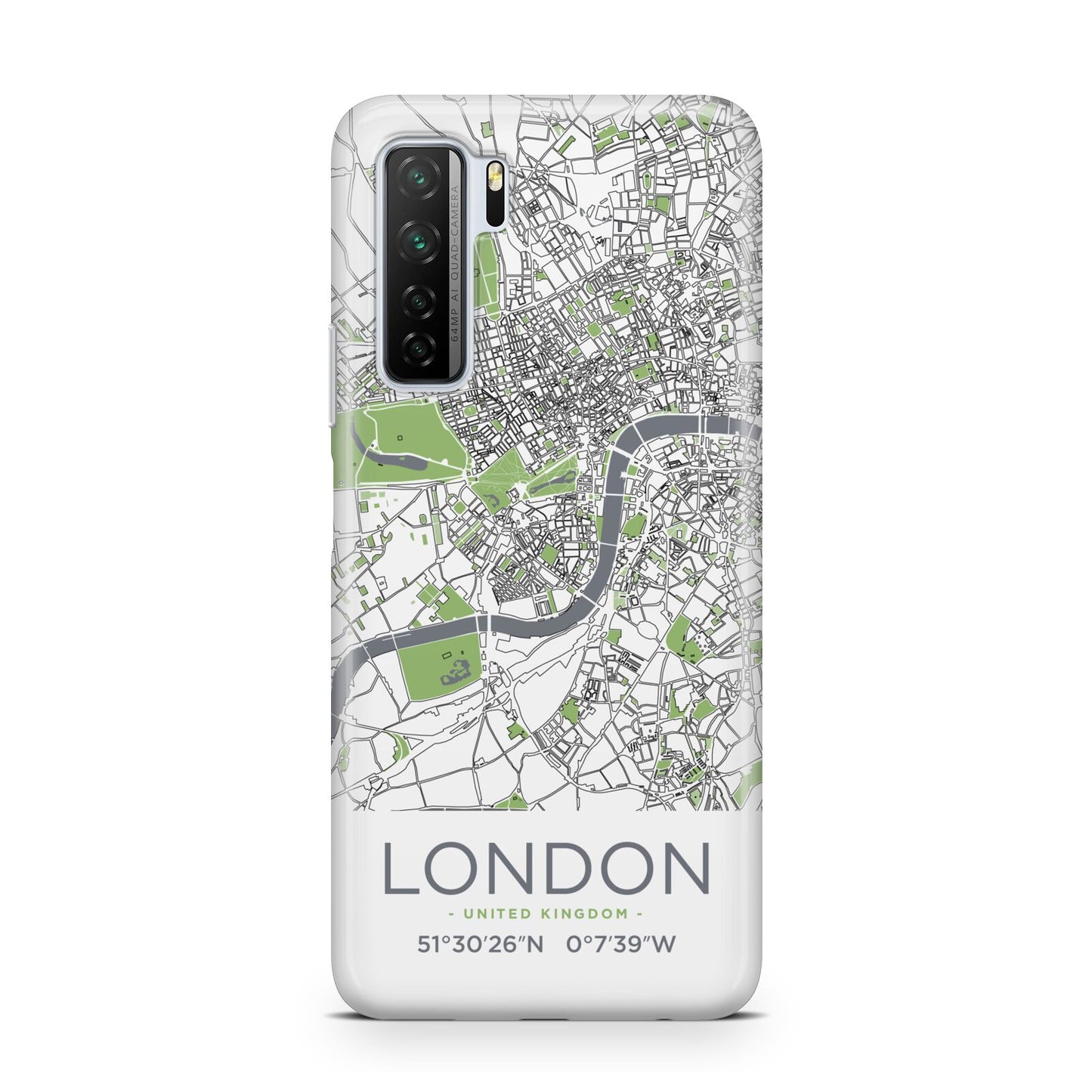 Map of London Huawei P40 Lite 5G Phone Case