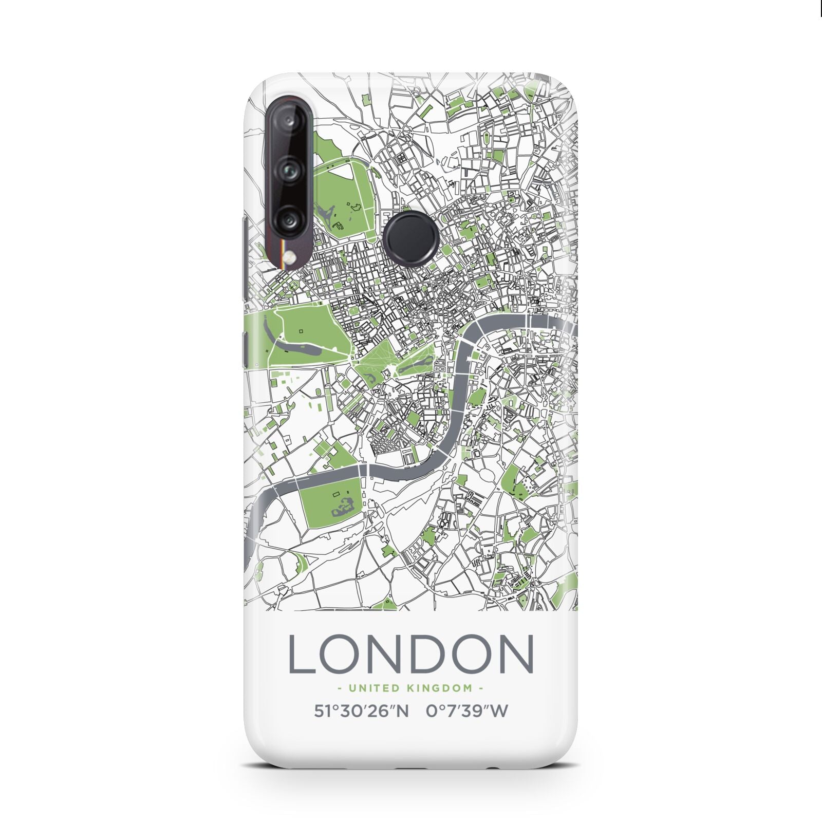 Map of London Huawei P40 Lite E Phone Case