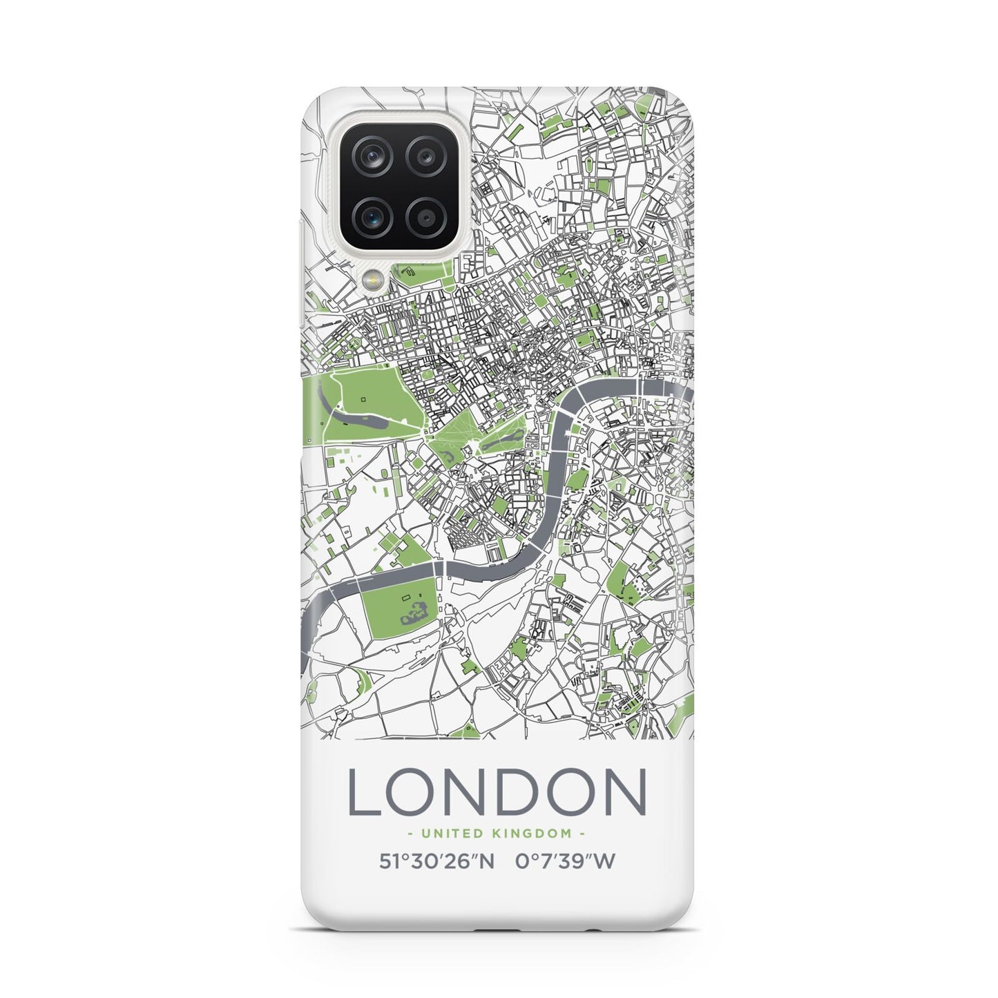 Map of London Samsung A12 Case