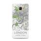 Map of London Samsung Galaxy A7 2016 Case on gold phone