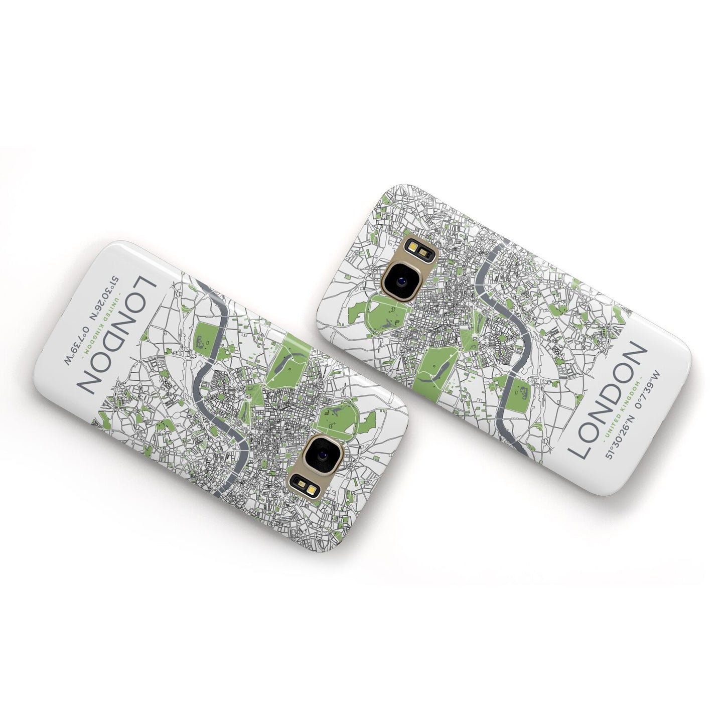 Map of London Samsung Galaxy Case Flat Overview