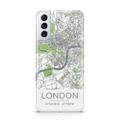 Map of London Samsung S21 Plus Case