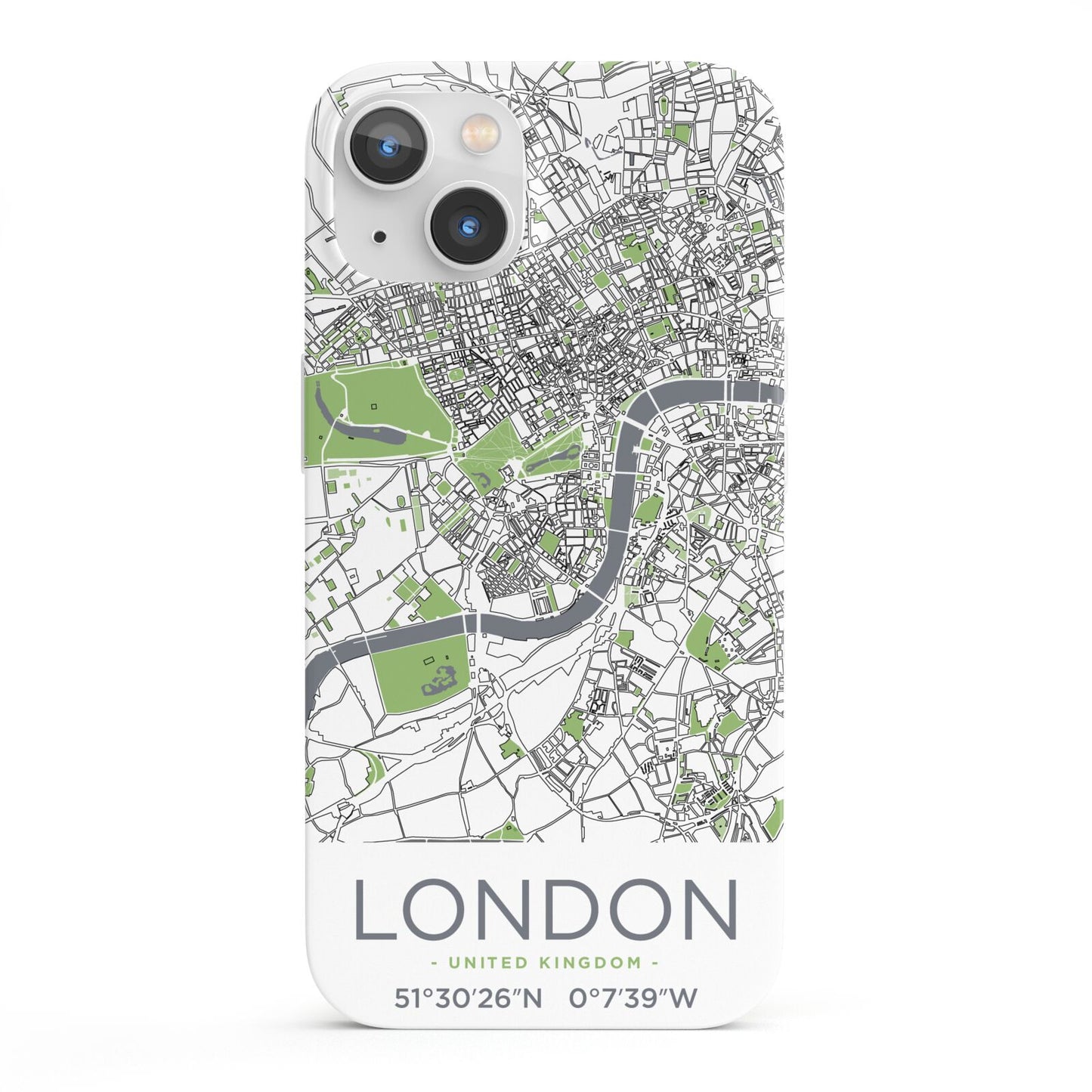 Map of London iPhone 13 Full Wrap 3D Snap Case