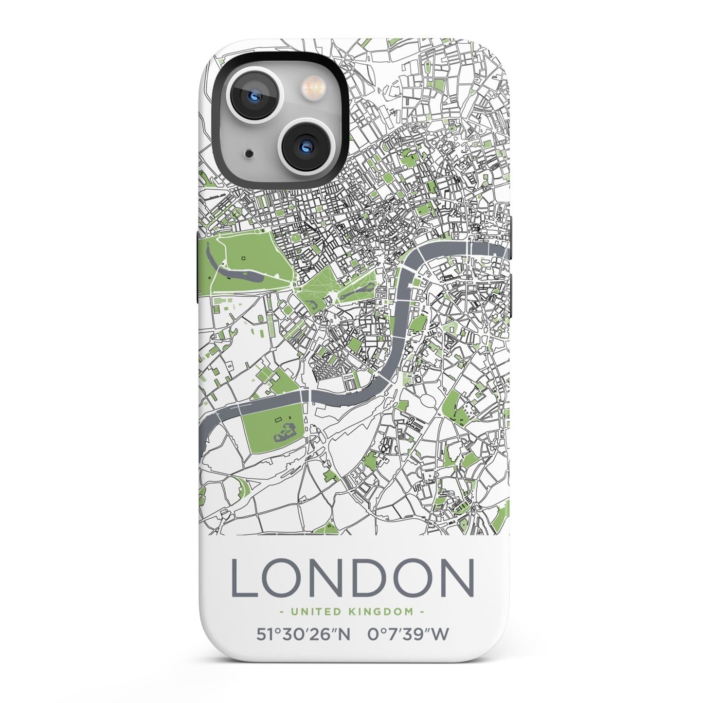 Map of London iPhone 13 Full Wrap 3D Tough Case