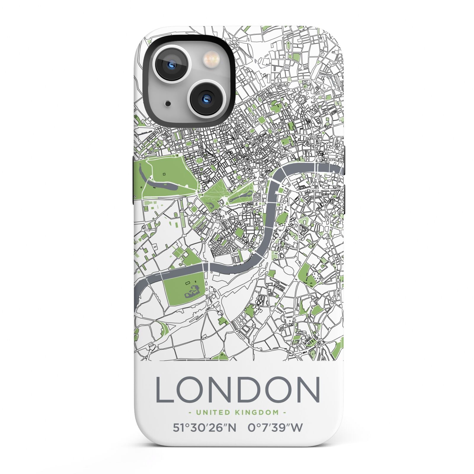 Map of London iPhone 13 Full Wrap 3D Tough Case