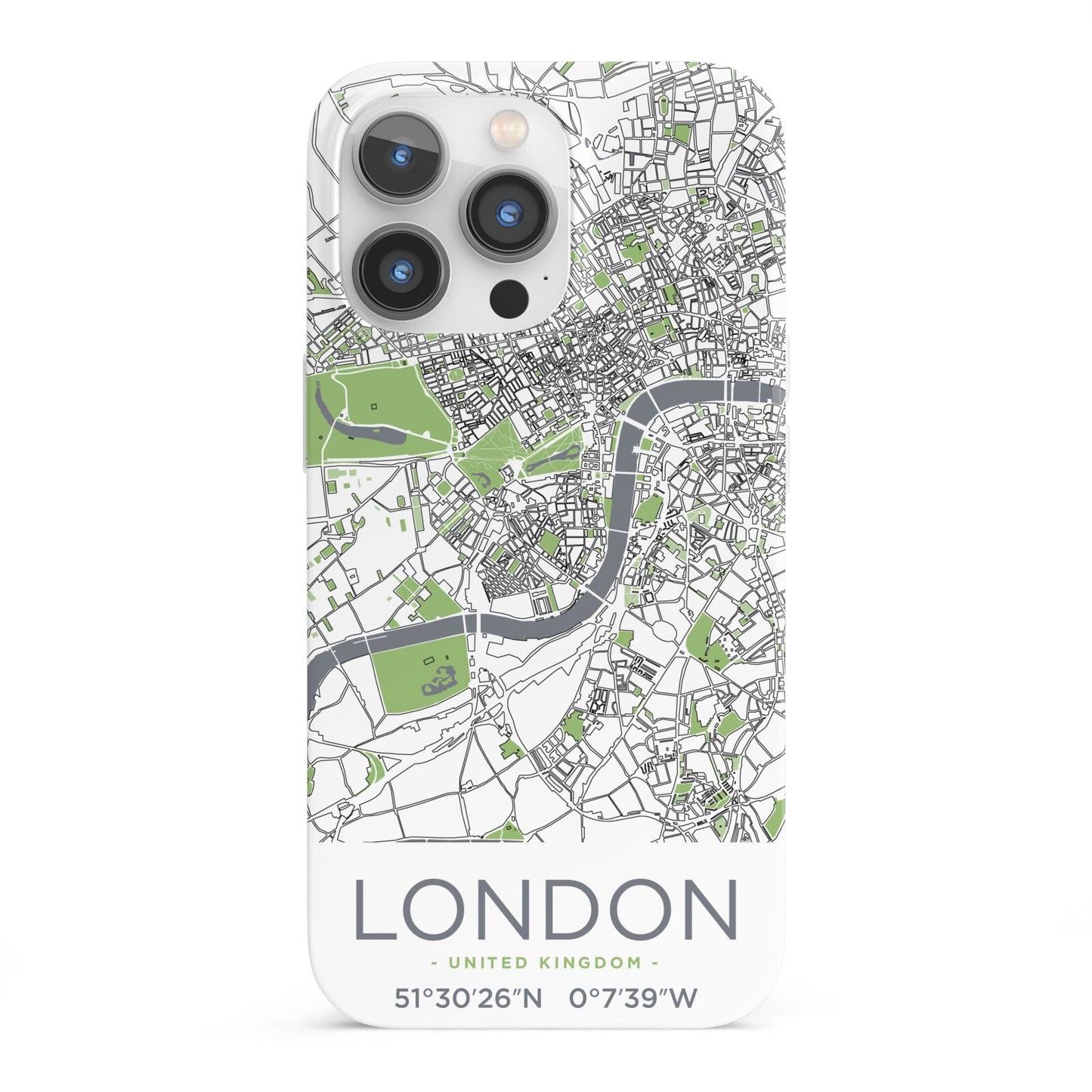 Map of London iPhone 13 Pro Full Wrap 3D Snap Case