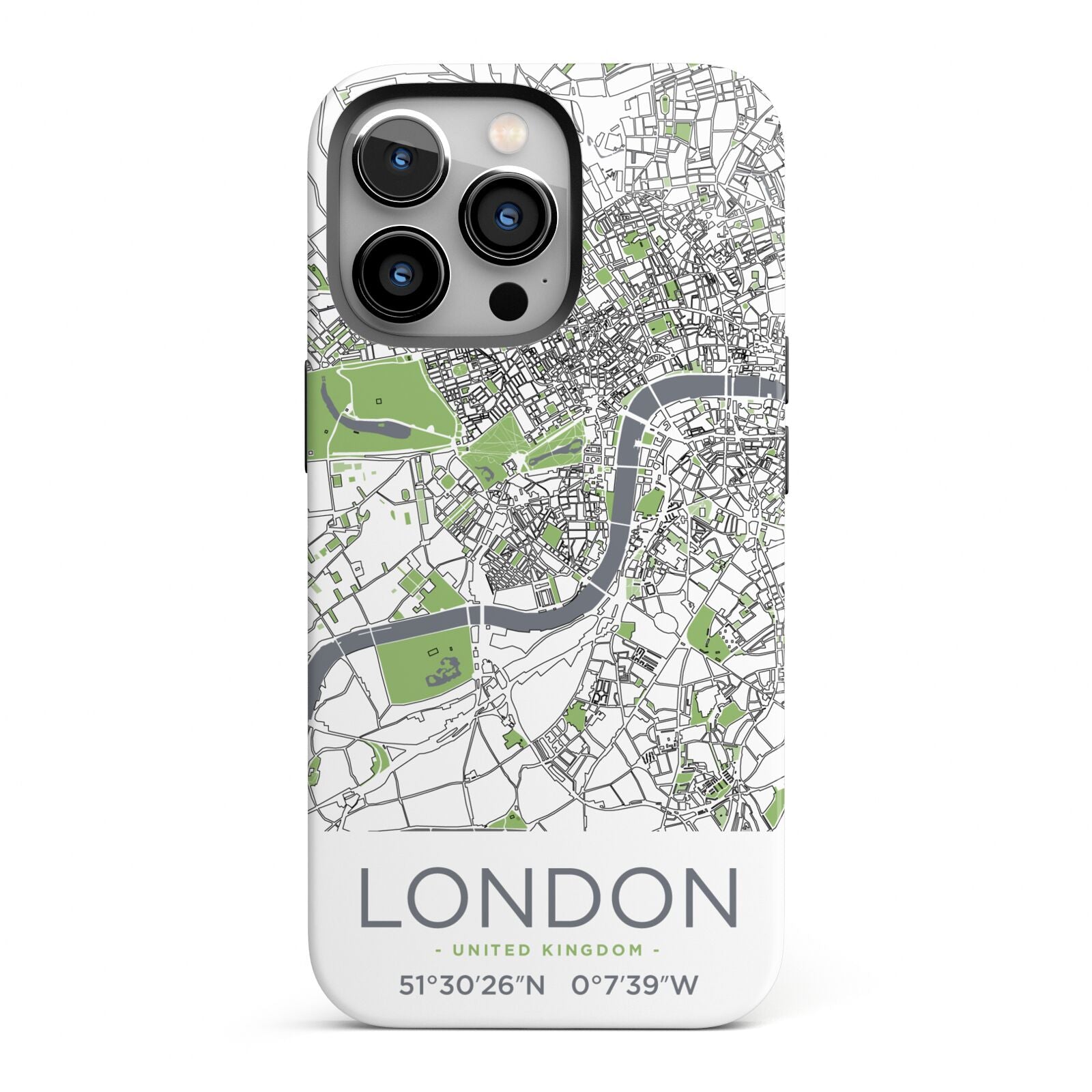 Map of London iPhone 13 Pro Full Wrap 3D Tough Case