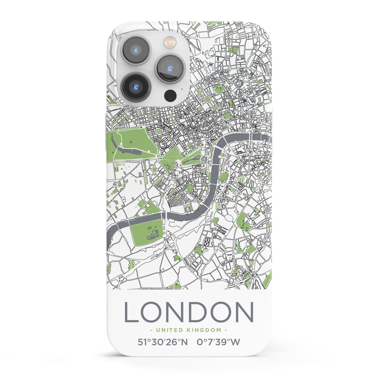 Map of London iPhone 13 Pro Max Full Wrap 3D Snap Case