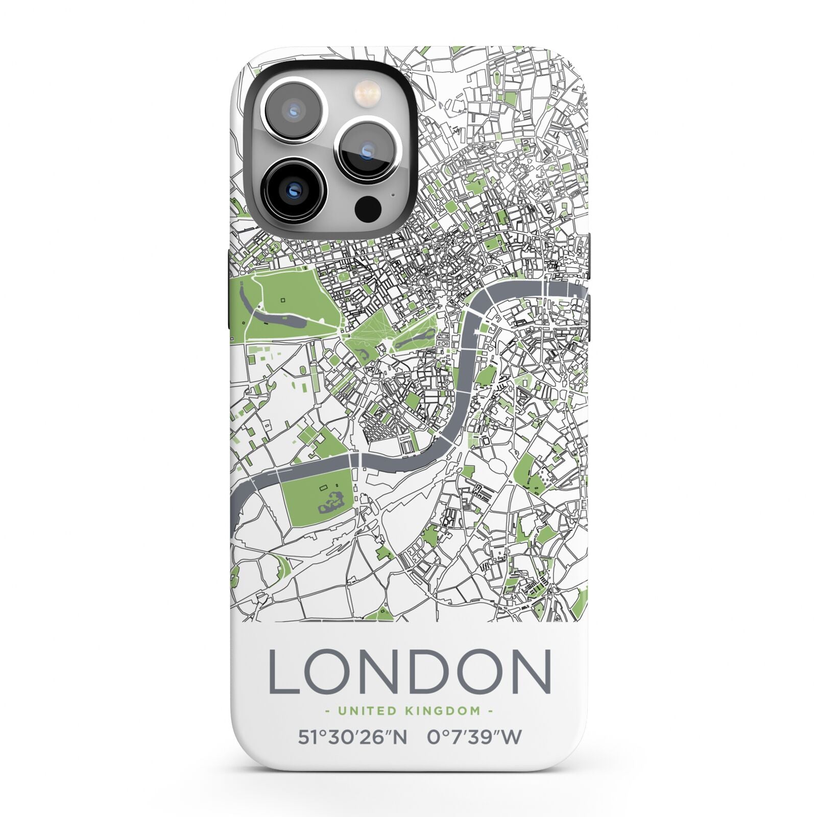 Map of London iPhone 13 Pro Max Full Wrap 3D Tough Case