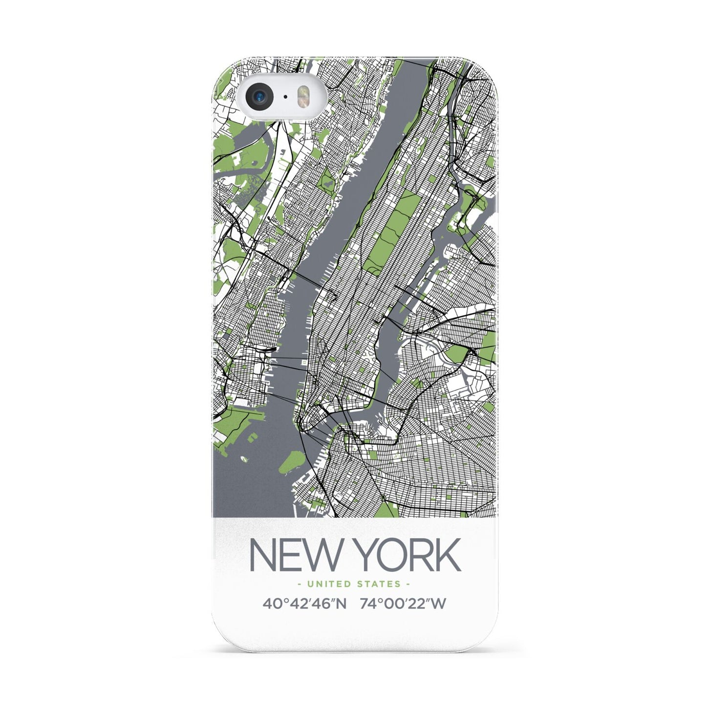 Map of New York Apple iPhone 5 Case