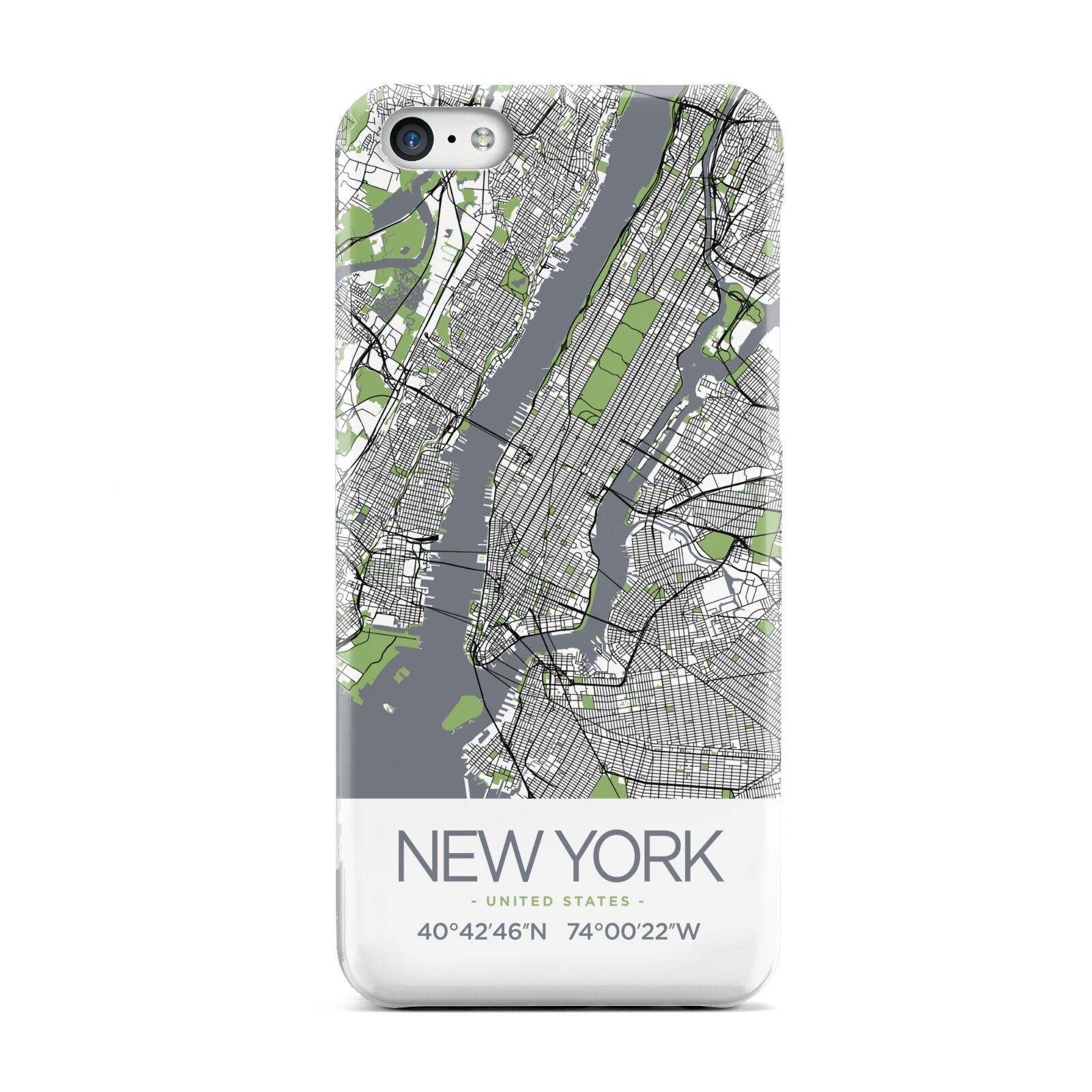 Map of New York Apple iPhone 5c Case