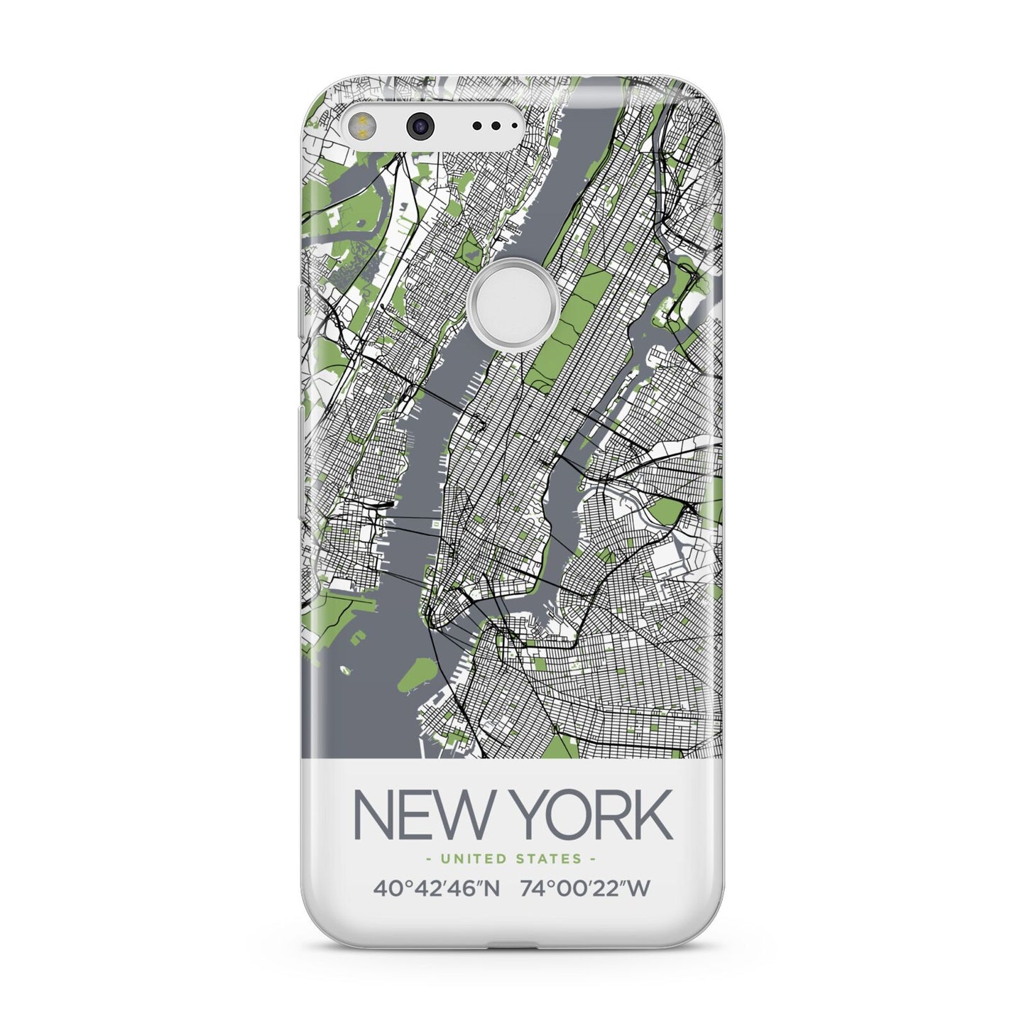 Map of New York Google Pixel Case