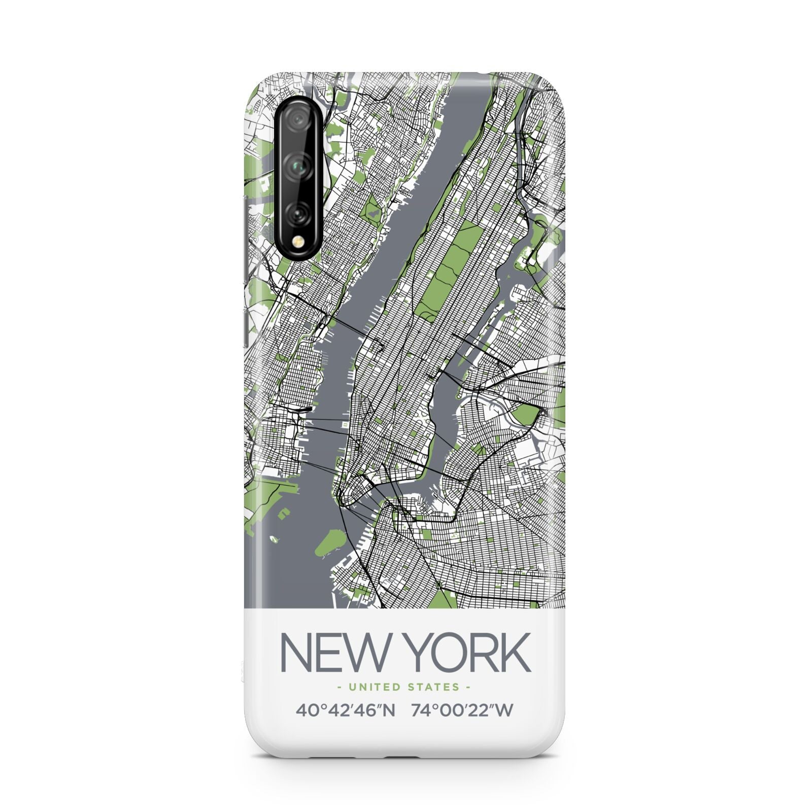 Map of New York Huawei Enjoy 10s Phone Case