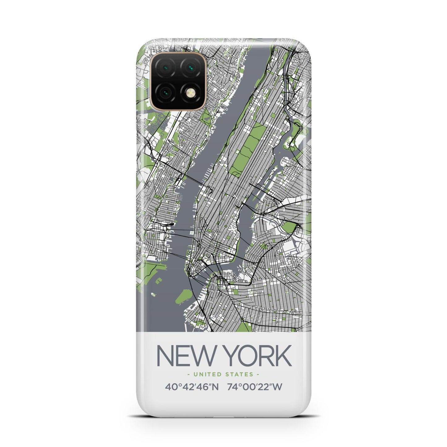 Map of New York Huawei Enjoy 20 Phone Case