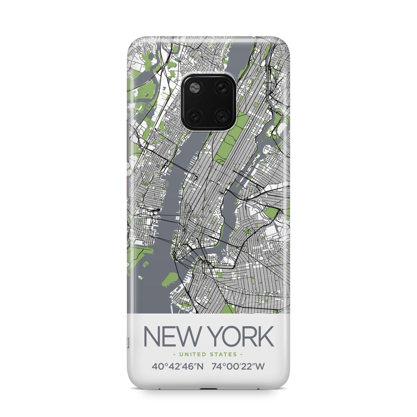 Map of New York Huawei Mate 20 Pro Phone Case