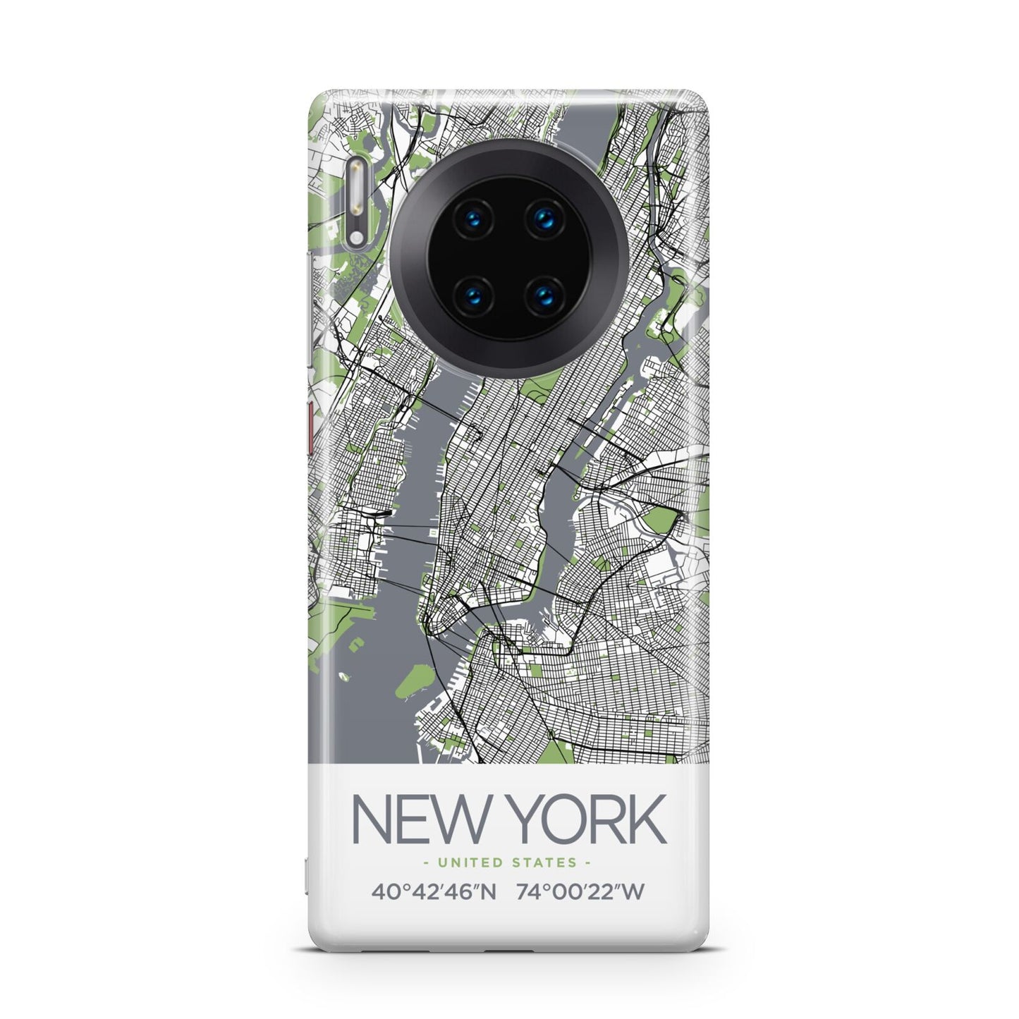 Map of New York Huawei Mate 30 Pro Phone Case