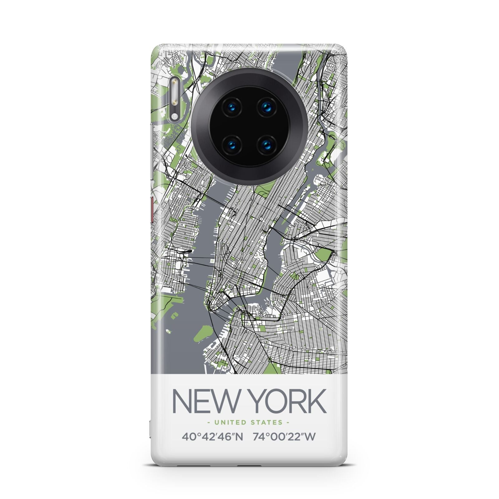 Map of New York Huawei Mate 30 Pro Phone Case