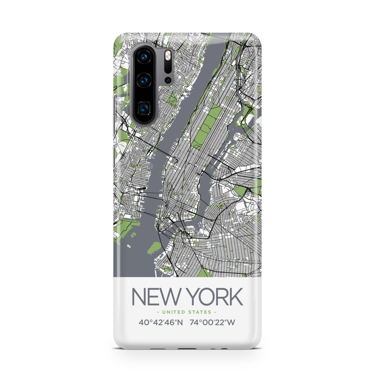 Map of New York Huawei P30 Pro Phone Case