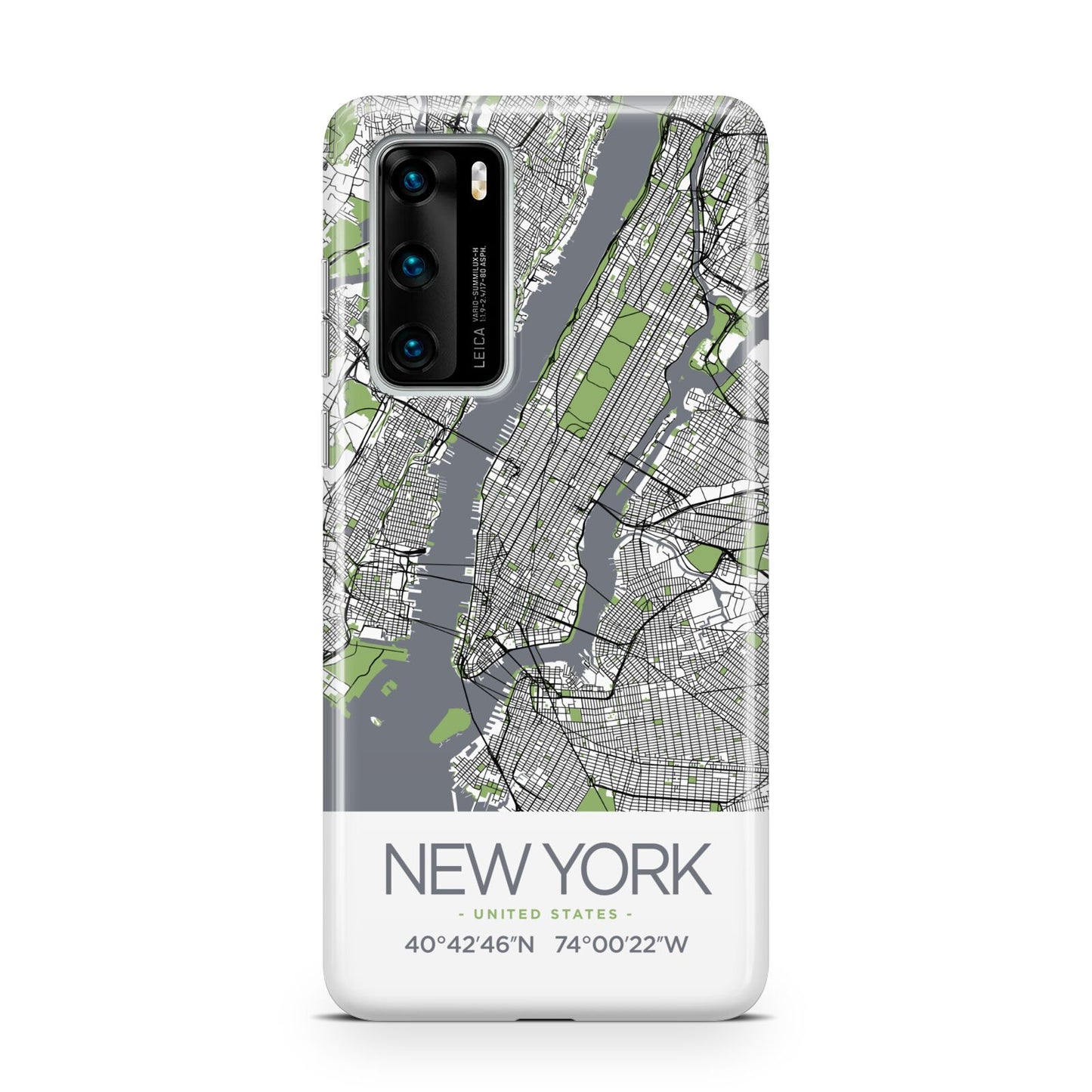 Map of New York Huawei P40 Phone Case