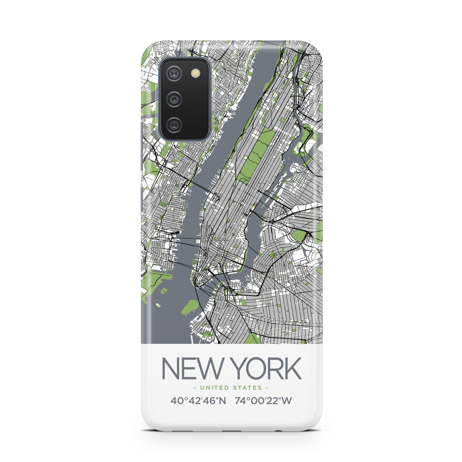 Map of New York Samsung A02s Case