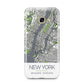 Map of New York Samsung Galaxy A3 2017 Case on gold phone