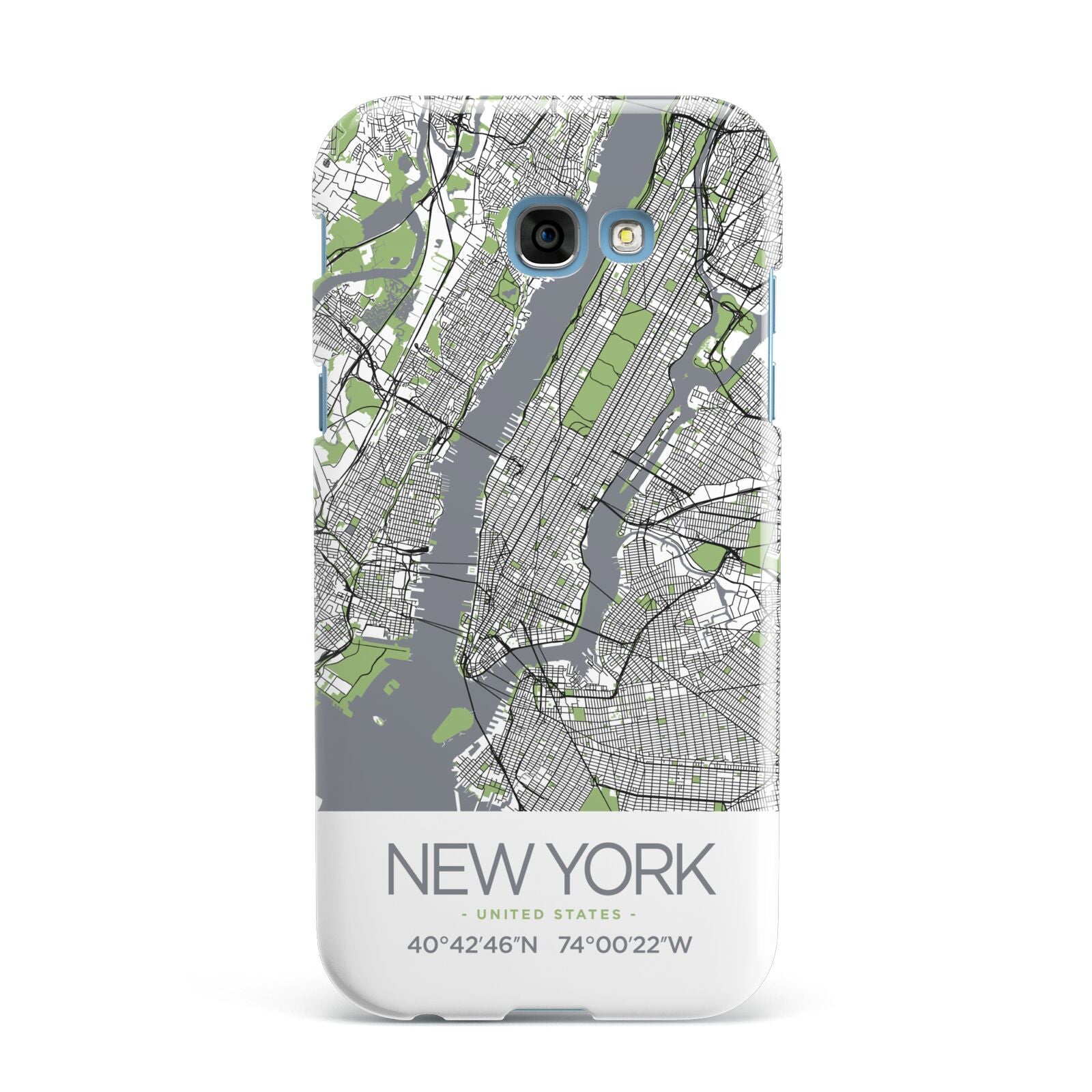Map of New York Samsung Galaxy A7 2017 Case