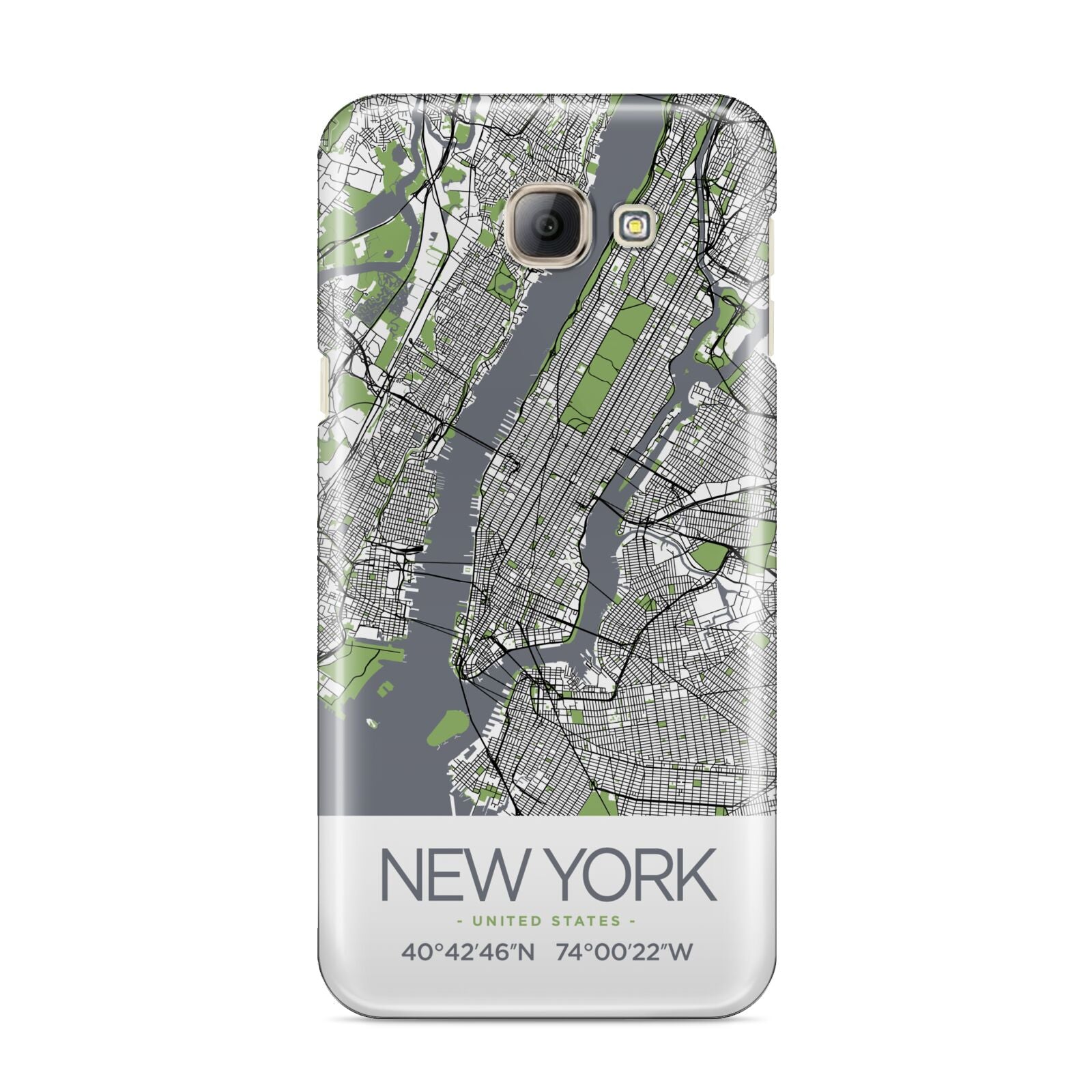 Map of New York Samsung Galaxy A8 2016 Case