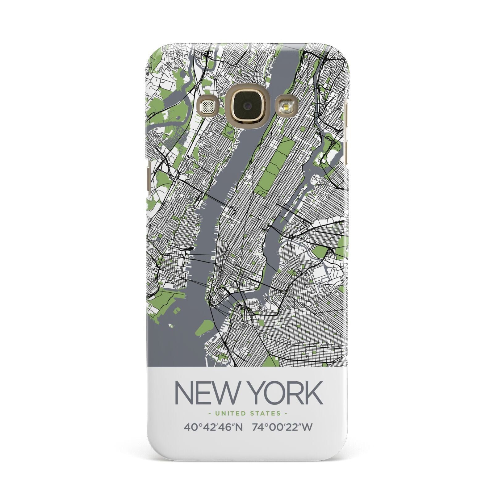 Map of New York Samsung Galaxy A8 Case