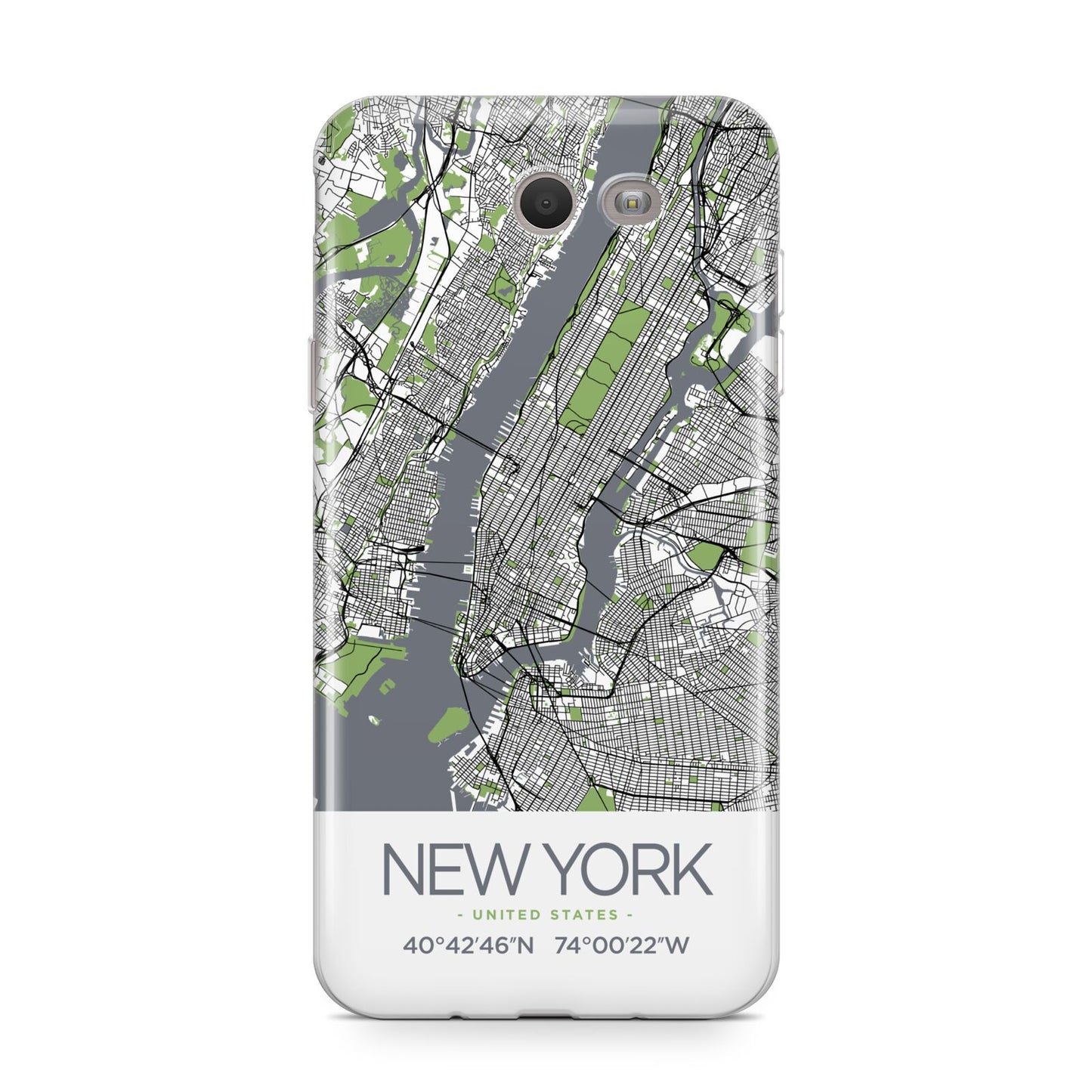 Map of New York Samsung Galaxy J7 2017 Case