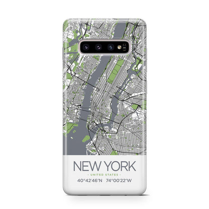 Map of New York Samsung Galaxy S10 Case